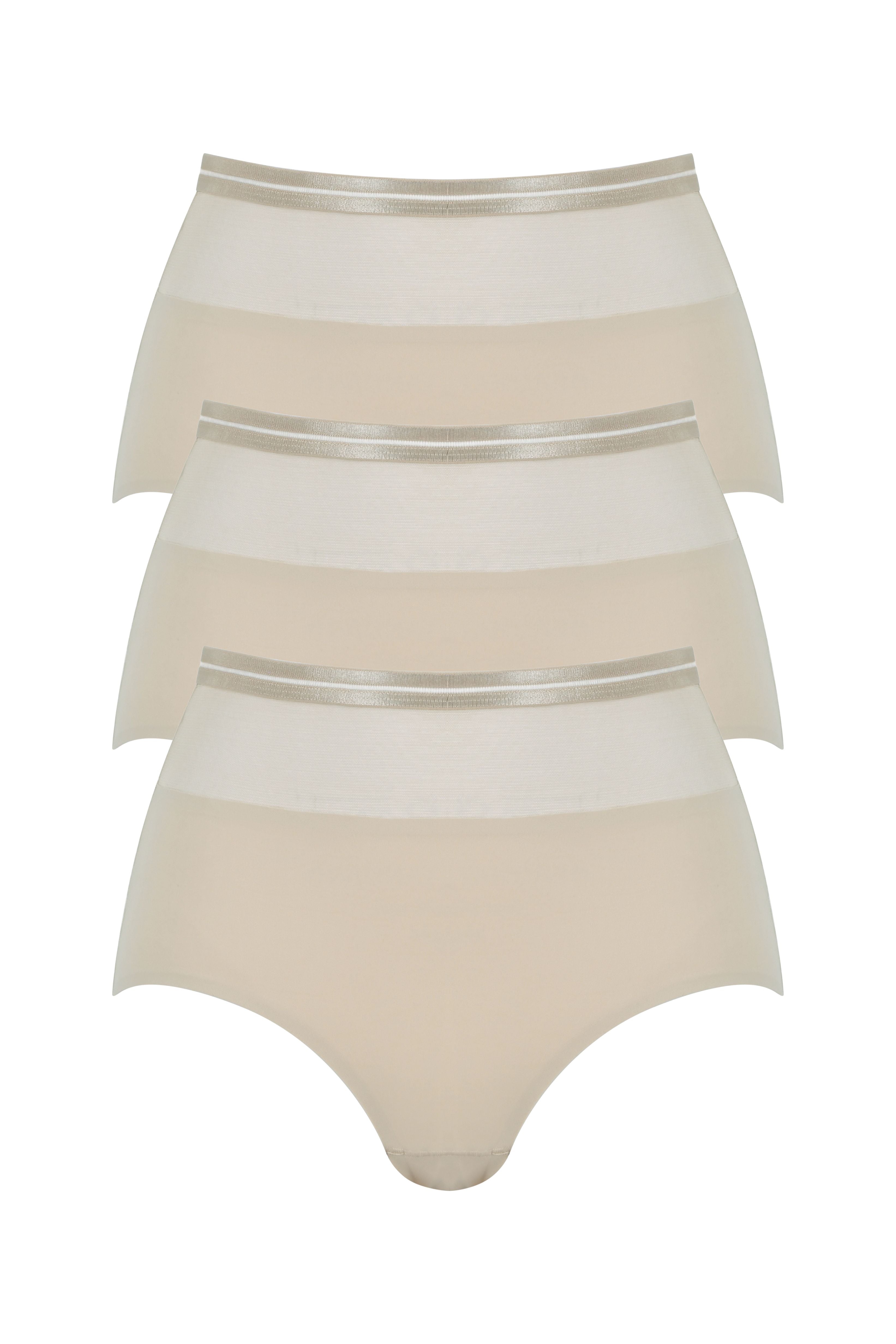 High Waist Panty Set - Light Beige