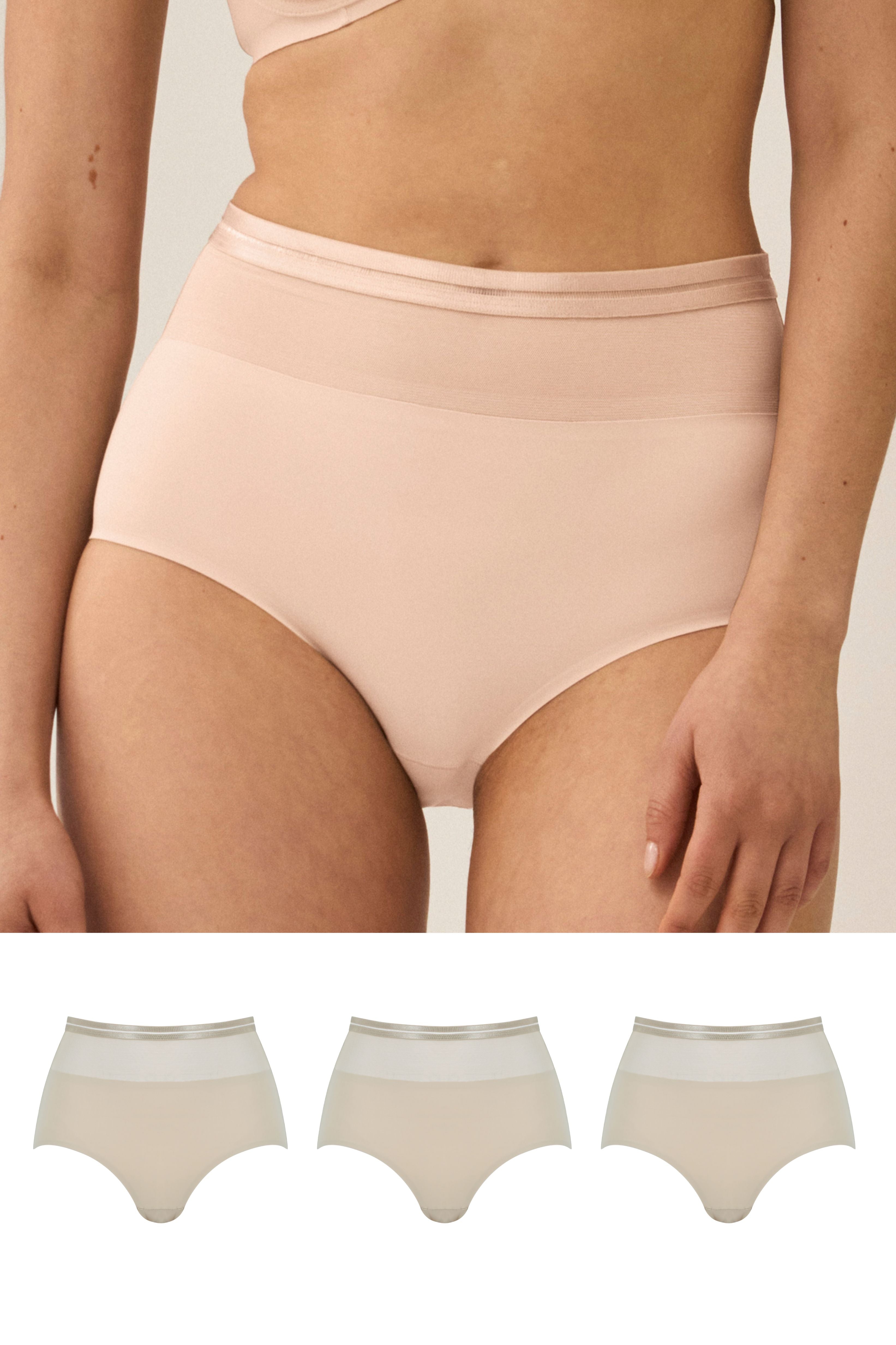 High Waist Panty Set - Light Beige
