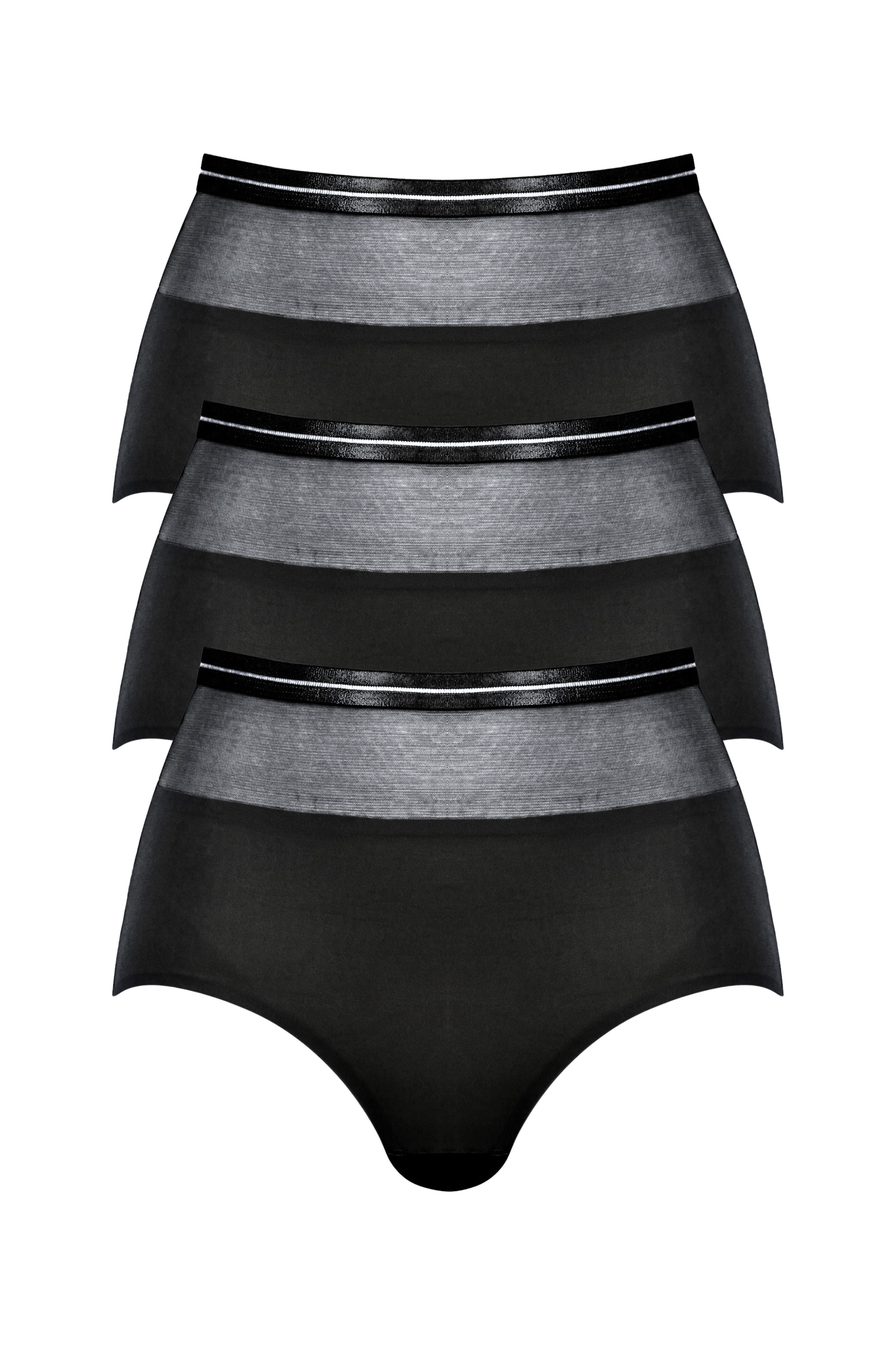 High Waist Panty Set - Schwarz