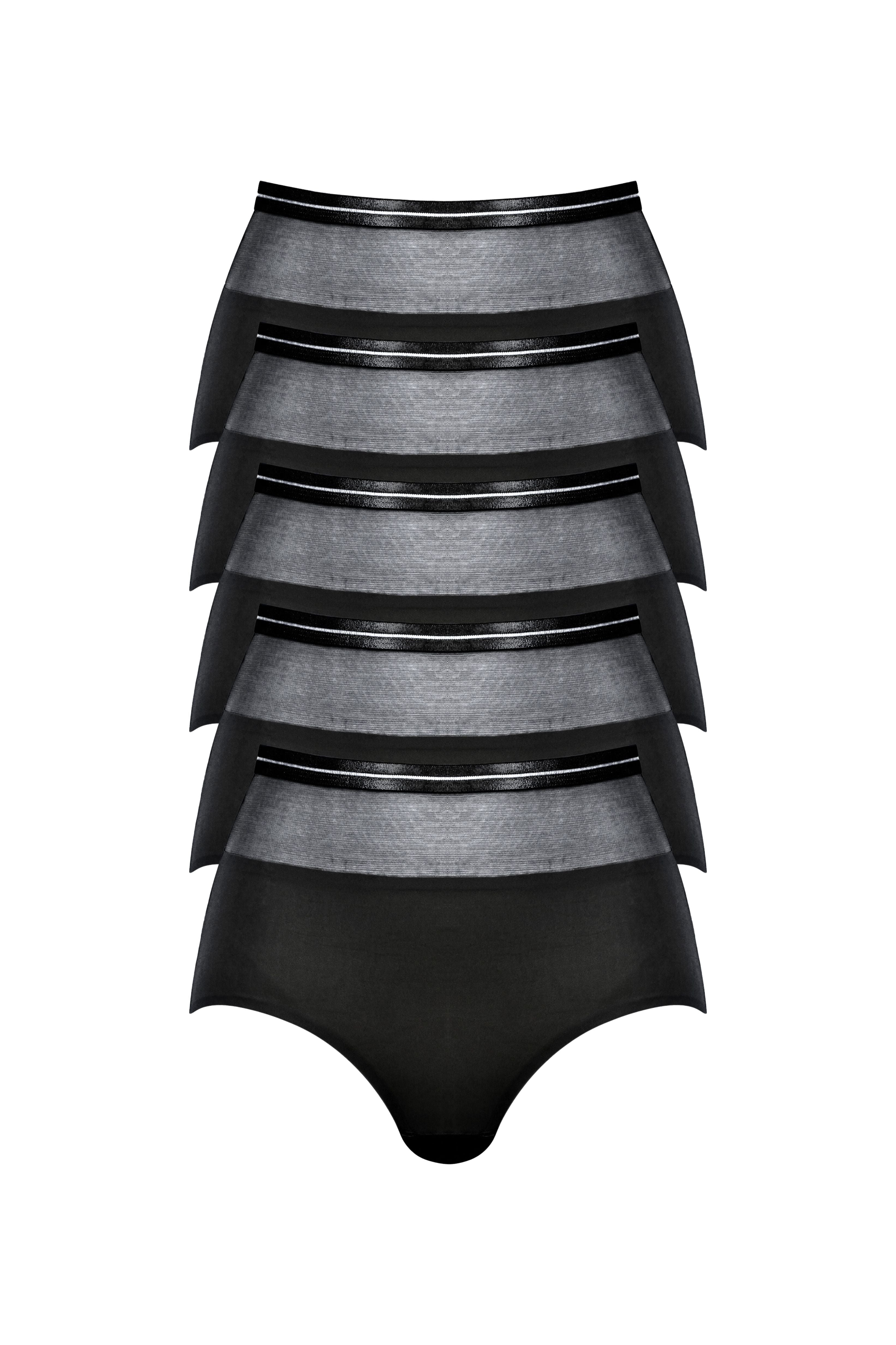 High Waist Panty Set - Schwarz