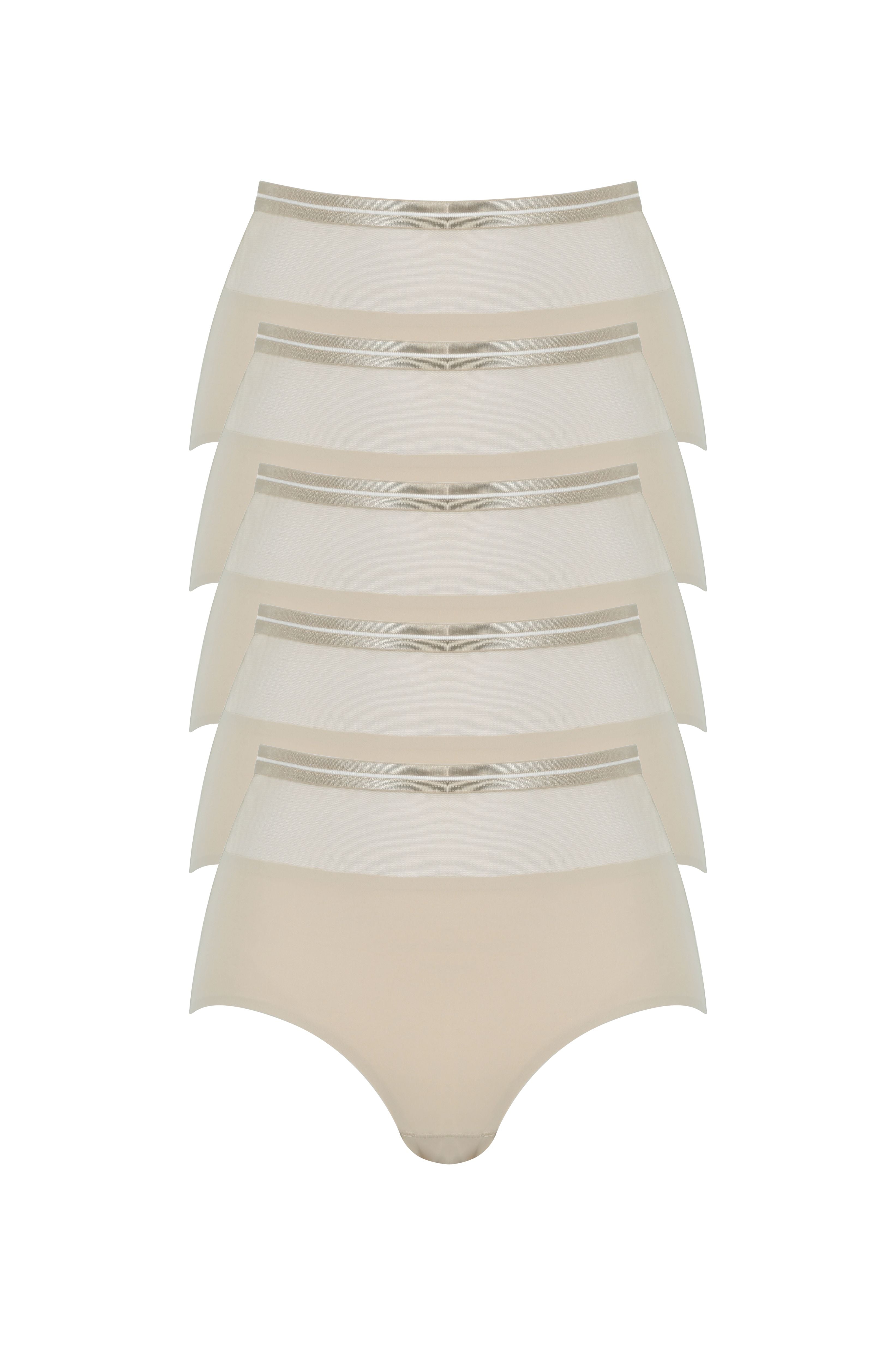 High Waist Panty Set - Light Beige