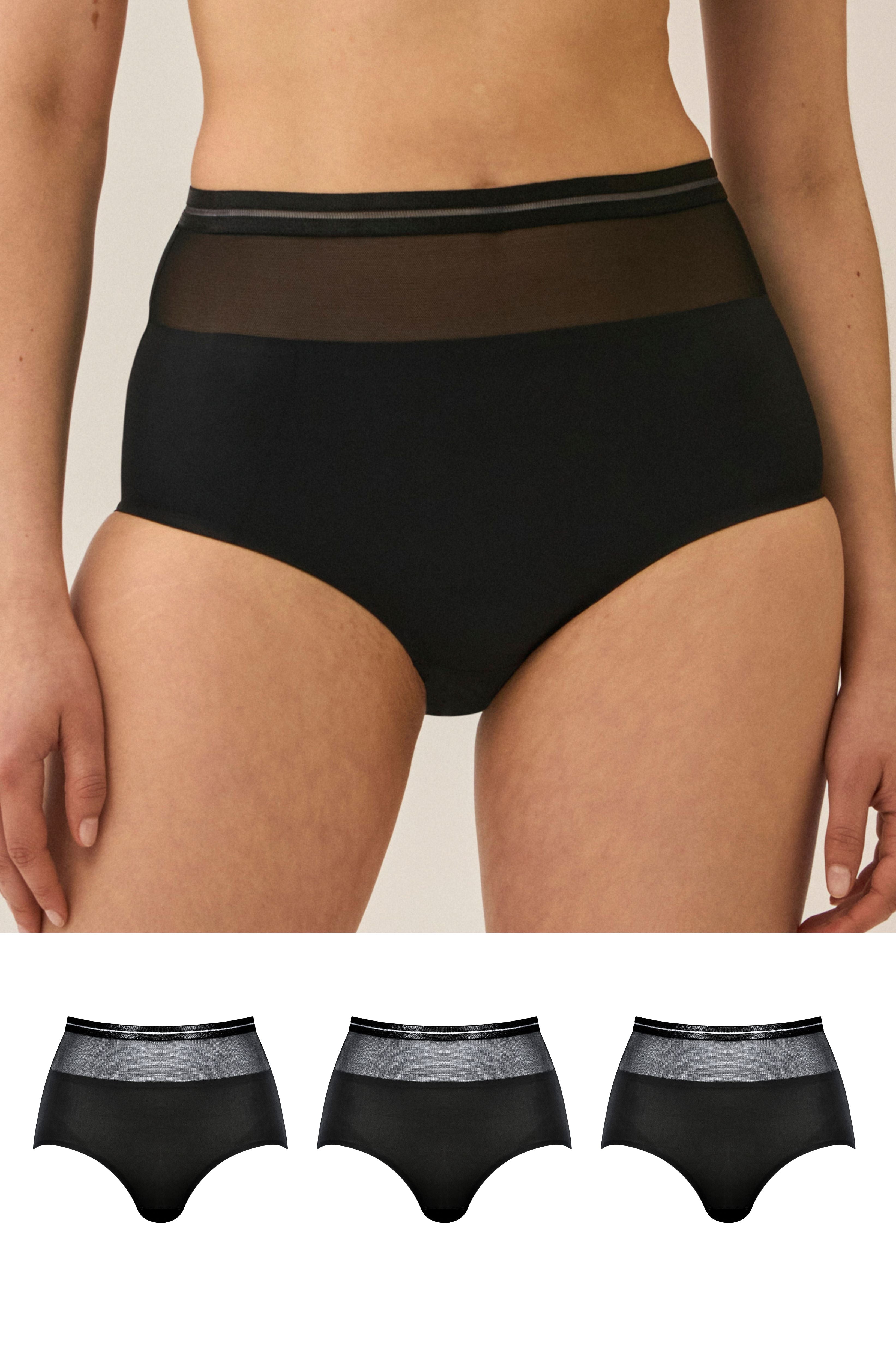 High Waist Panty Set - Schwarz