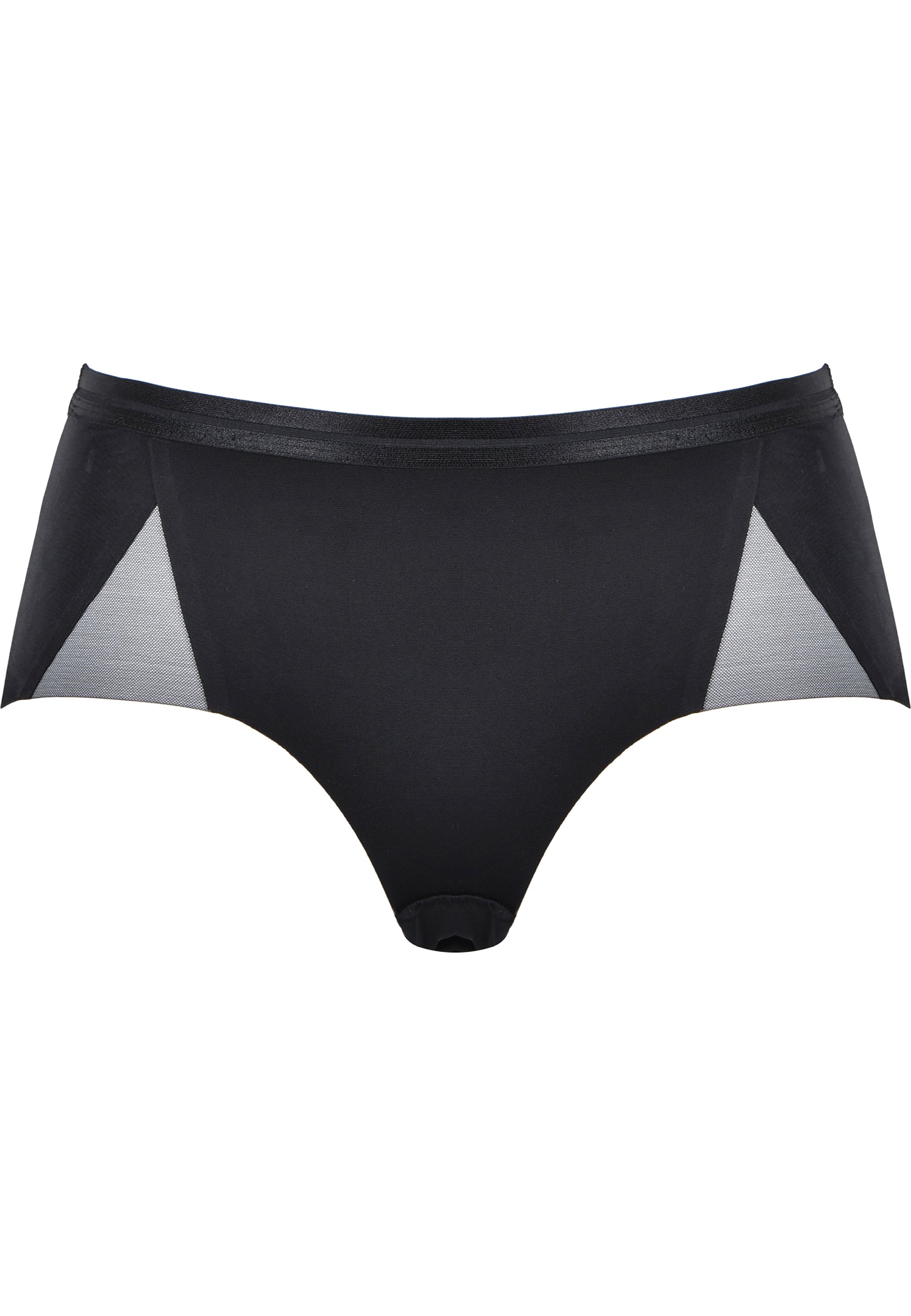 Naturana Clean Cut Panty mit Mesh-Details Farbe Schwarz Produktbild