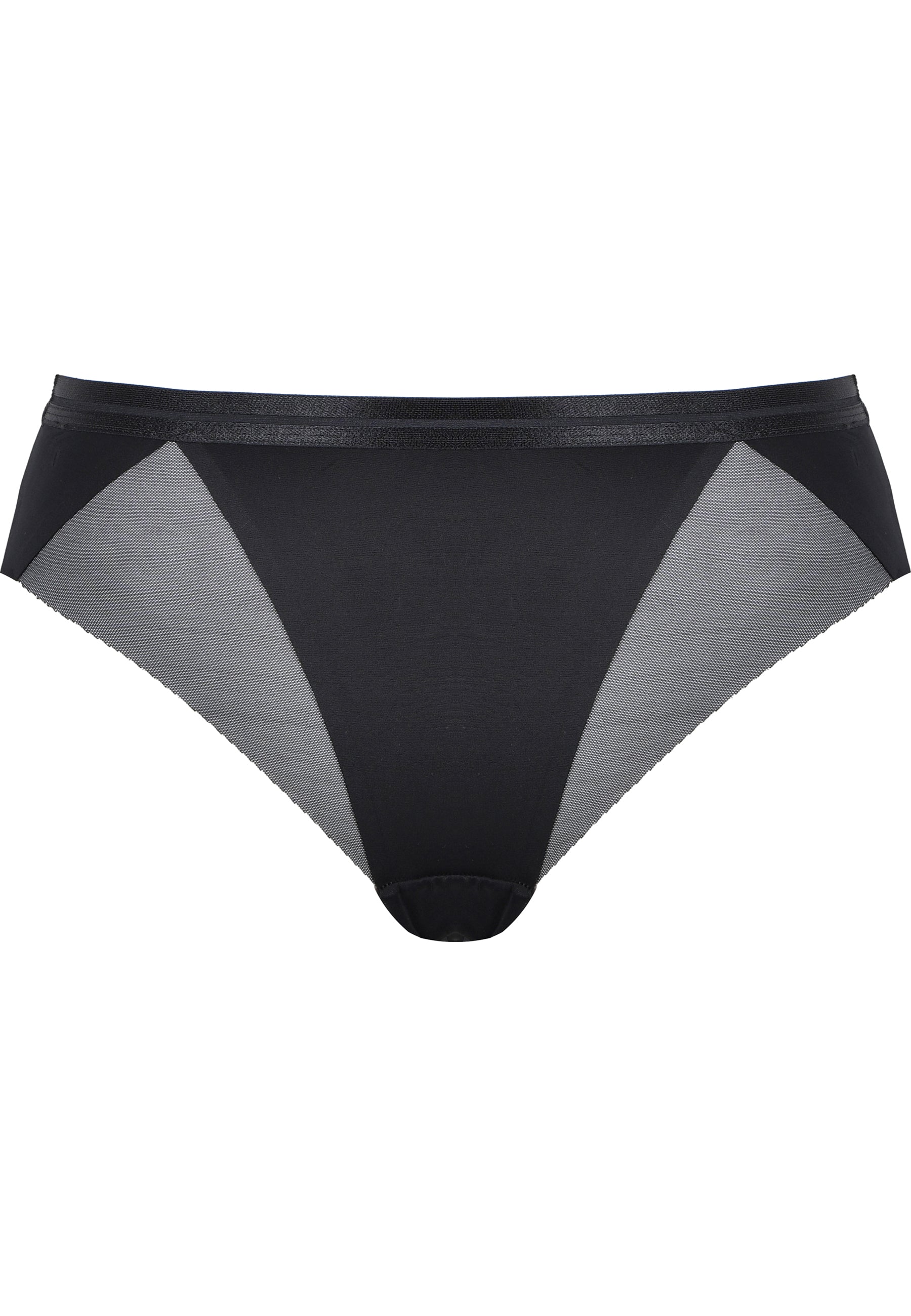 Naturana Clean Cut Slip mit Mesh-Details Farbe Schwarz Produktbild