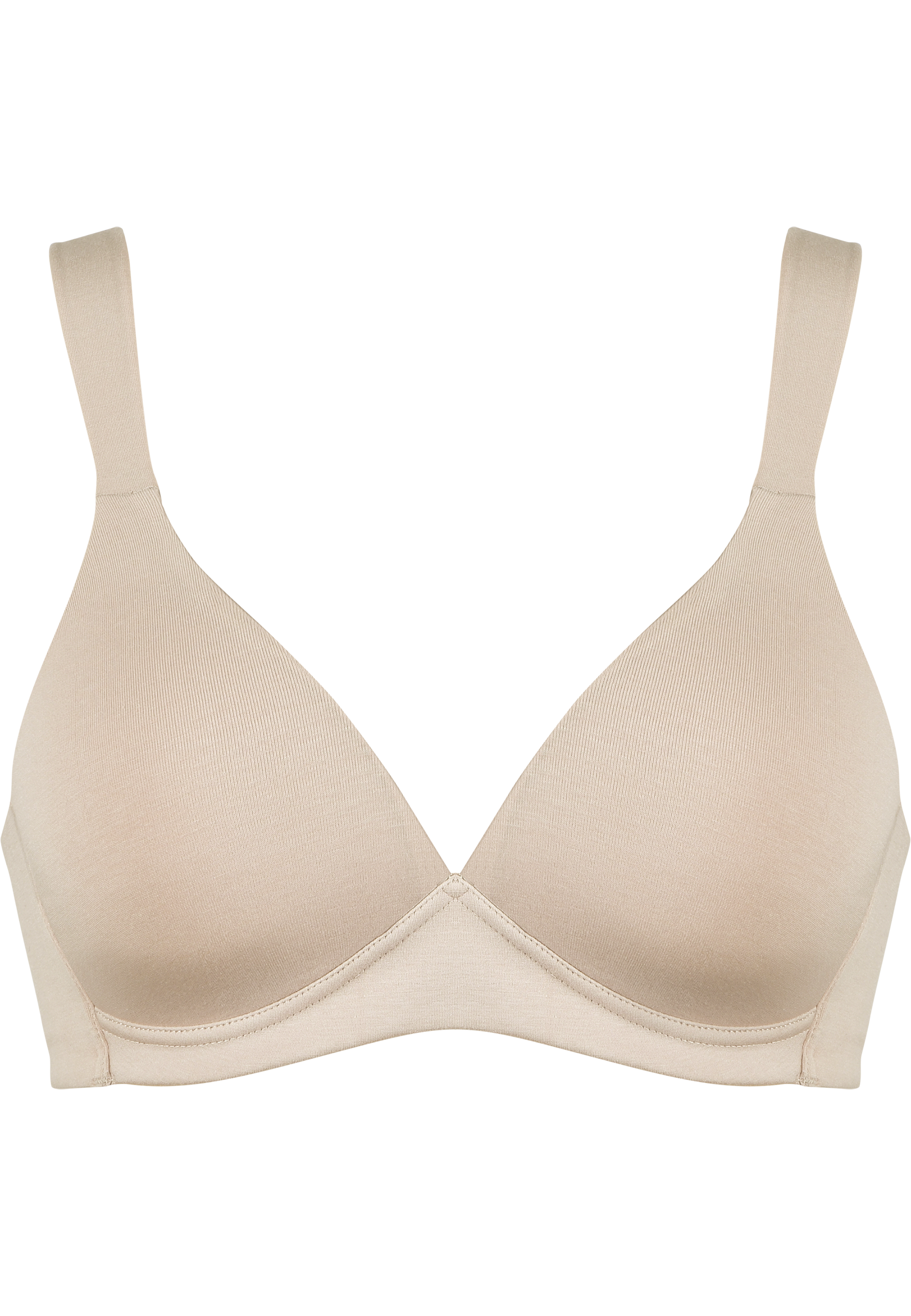 Bügelloser Soft BH aus Baumwolle - Light Beige