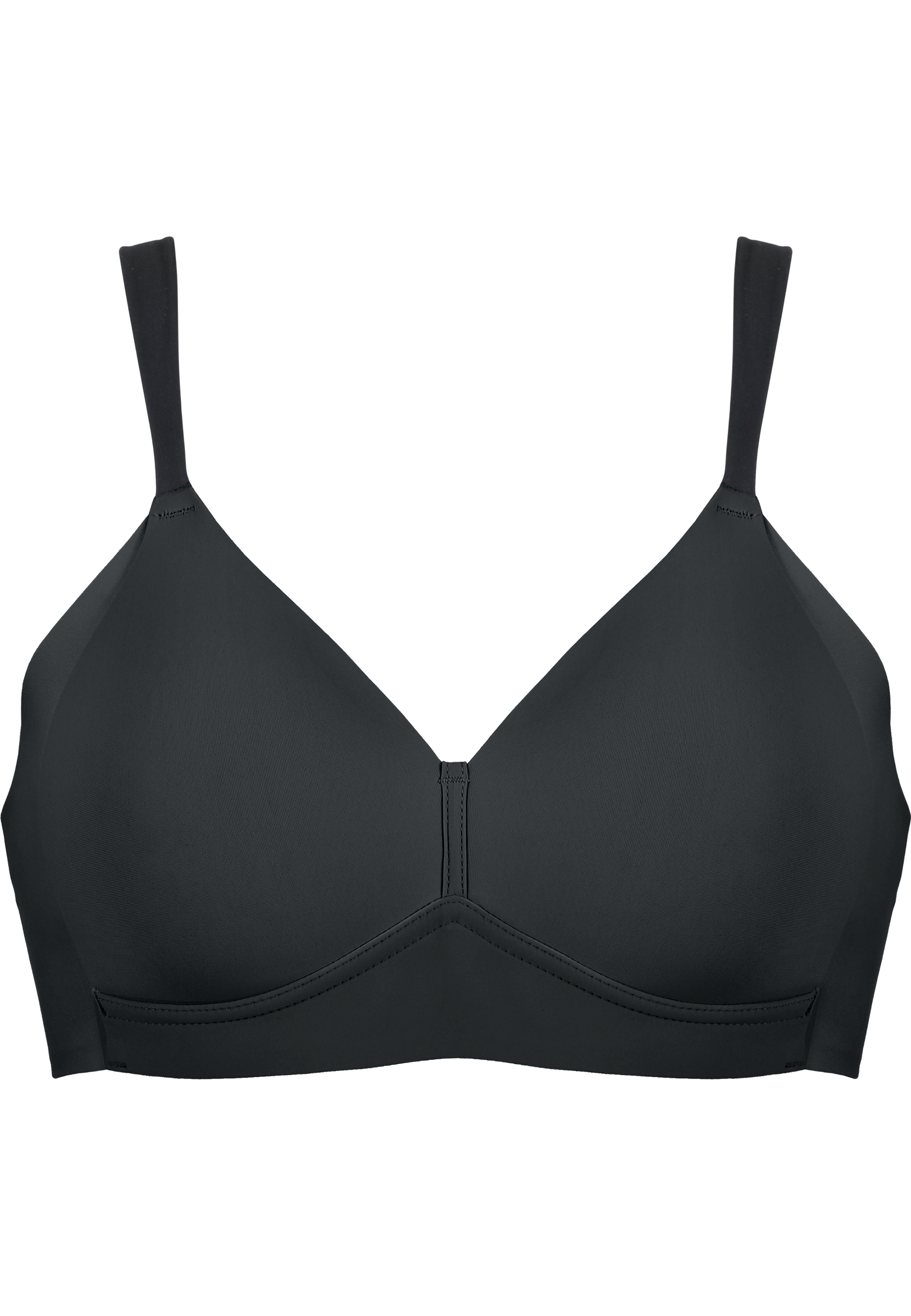 Sujetador suave Side Smoother con tirantes acolchados – Negro
