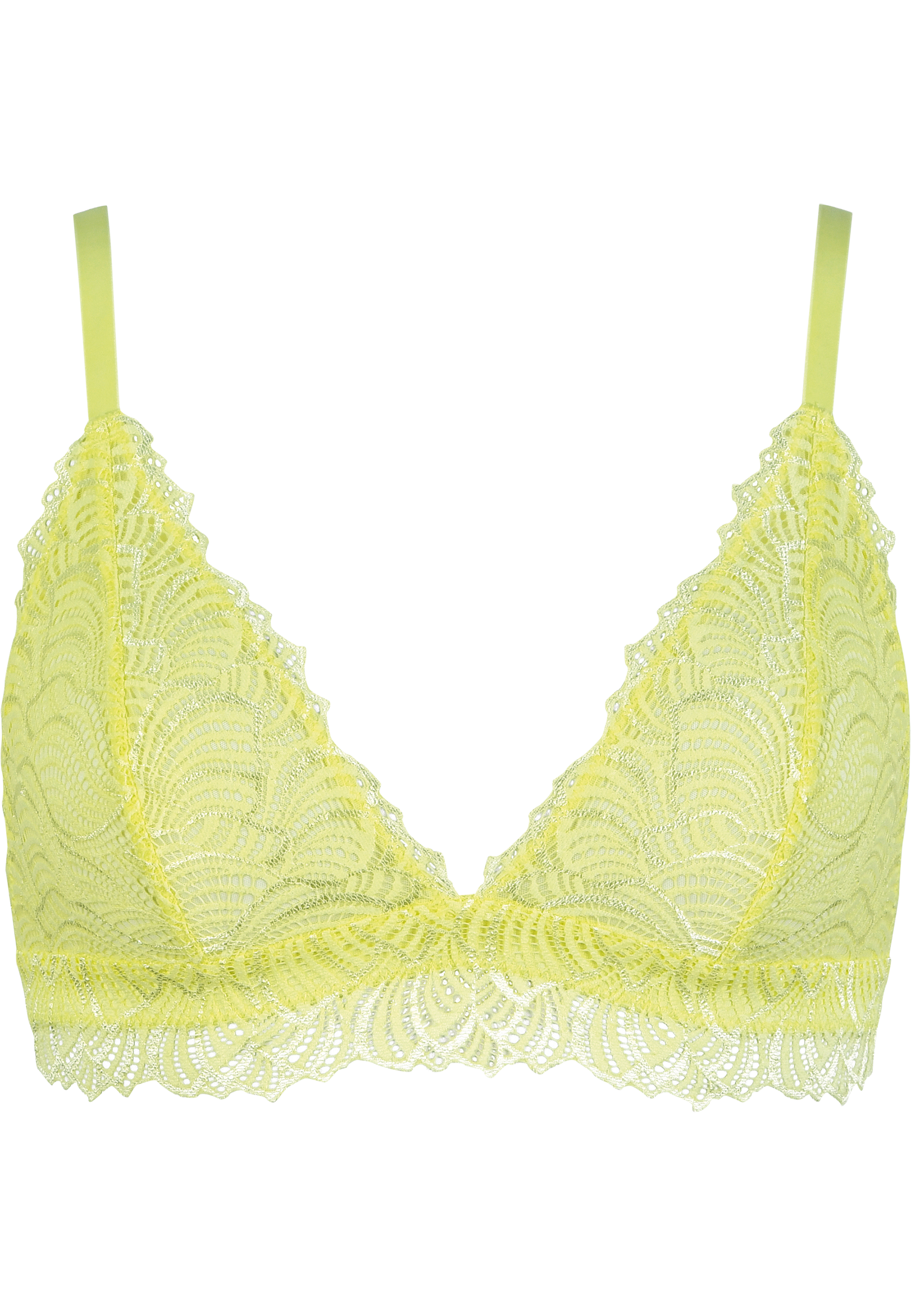 Spitzen-Bralette ohne Bügel - Sunny Lime