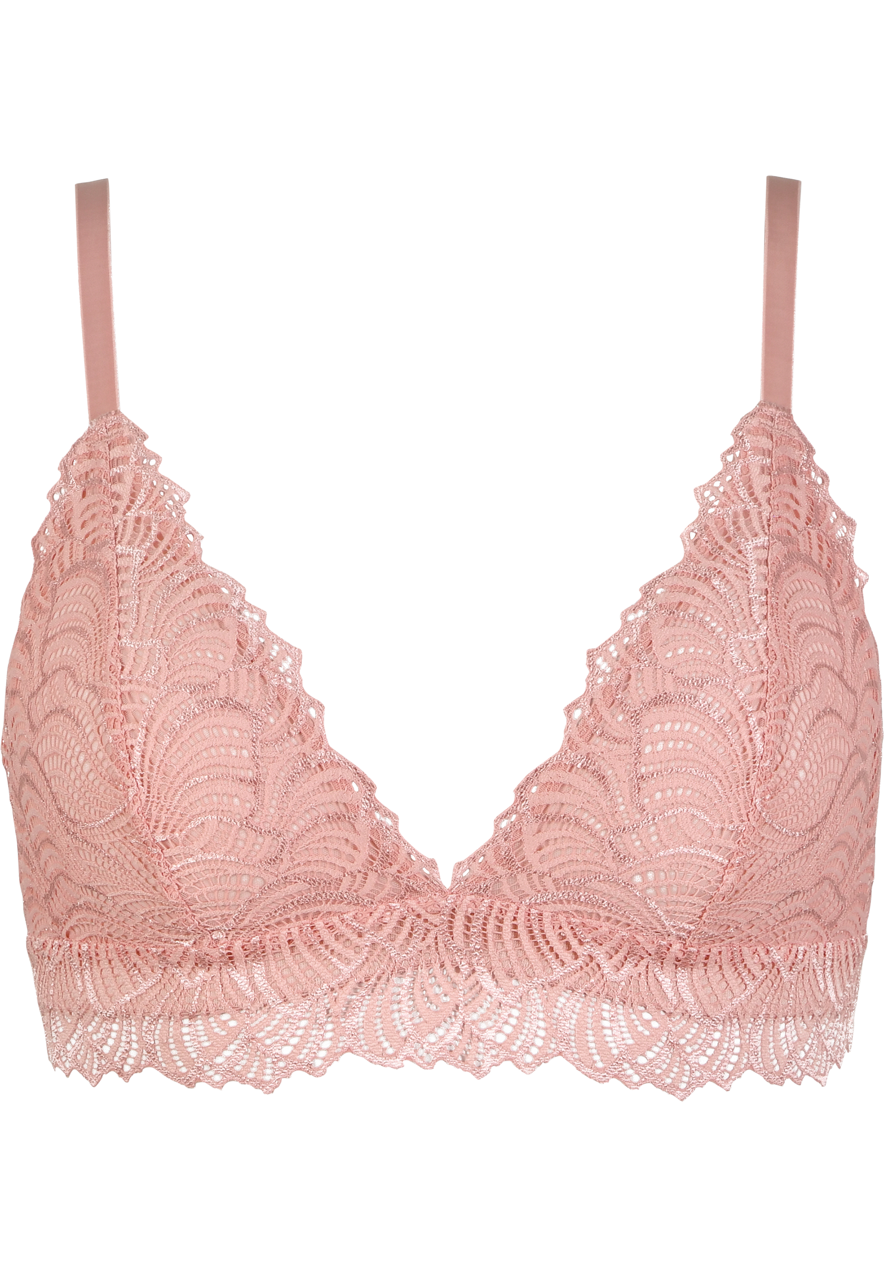 Spitzen-Bralette ohne Bügel ohne Bügel - Pink Rose