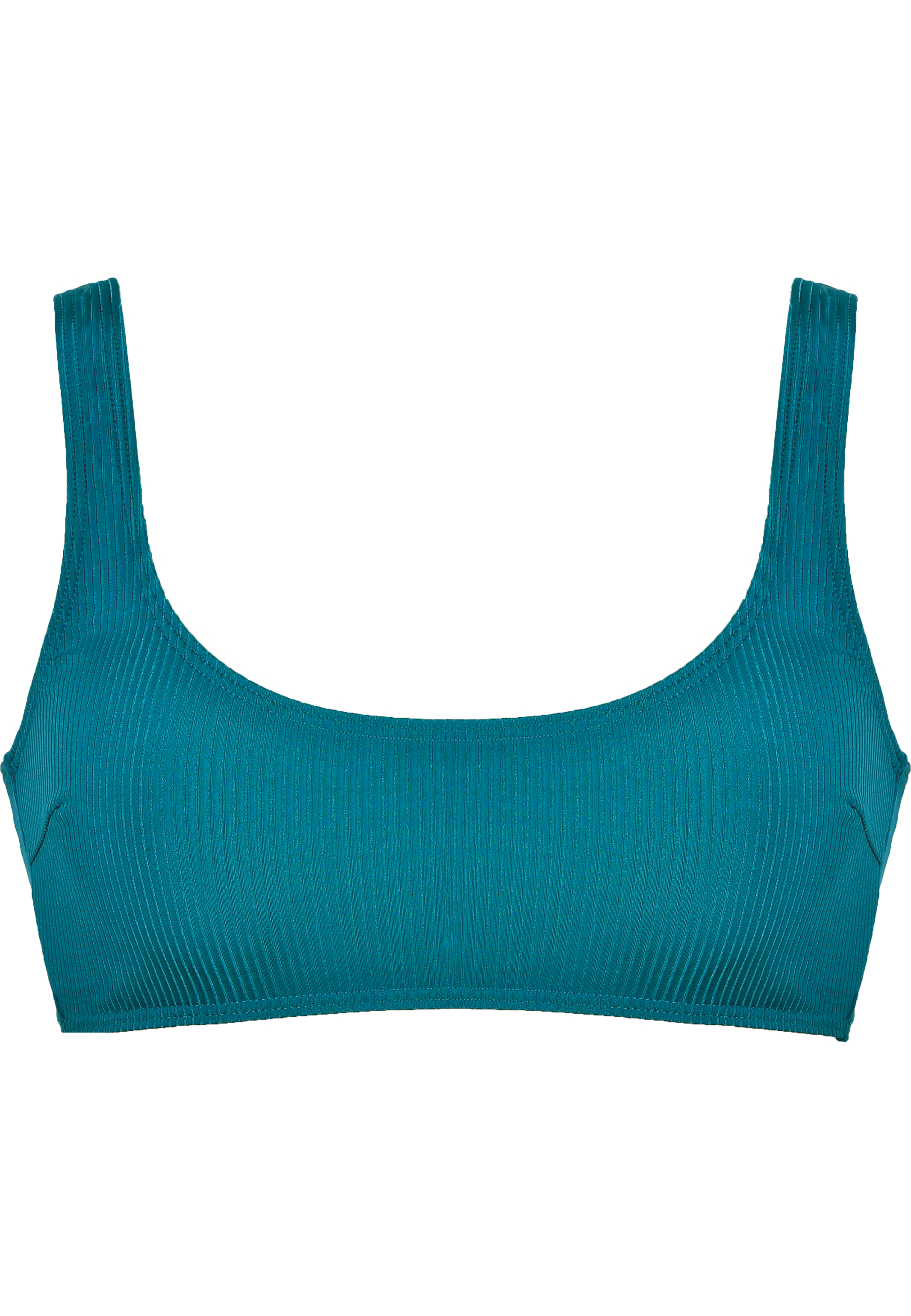 Bustier Bikini Top in Rippoptik - Lagoon