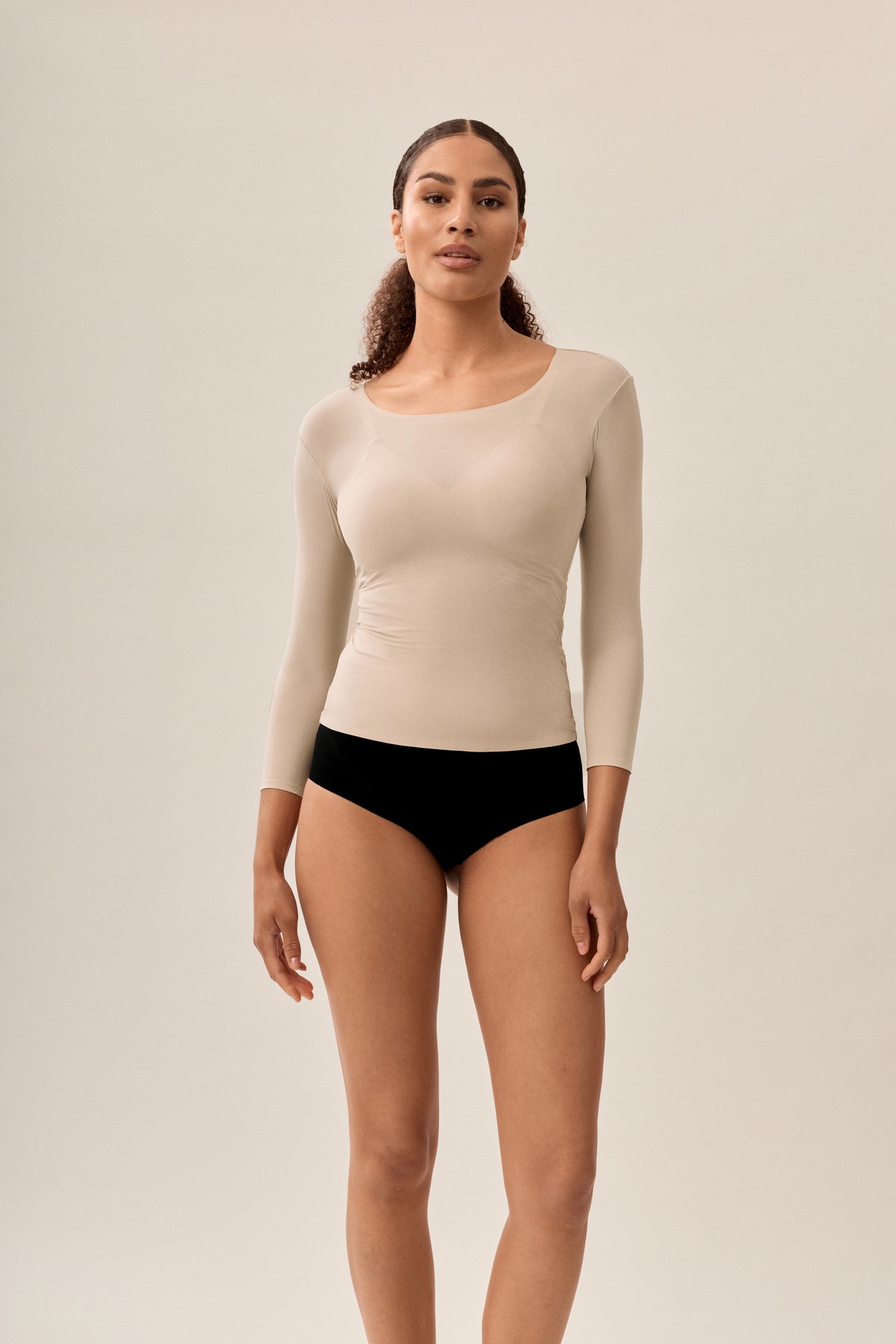 Baselayer Langarm Shirt - Light Beige