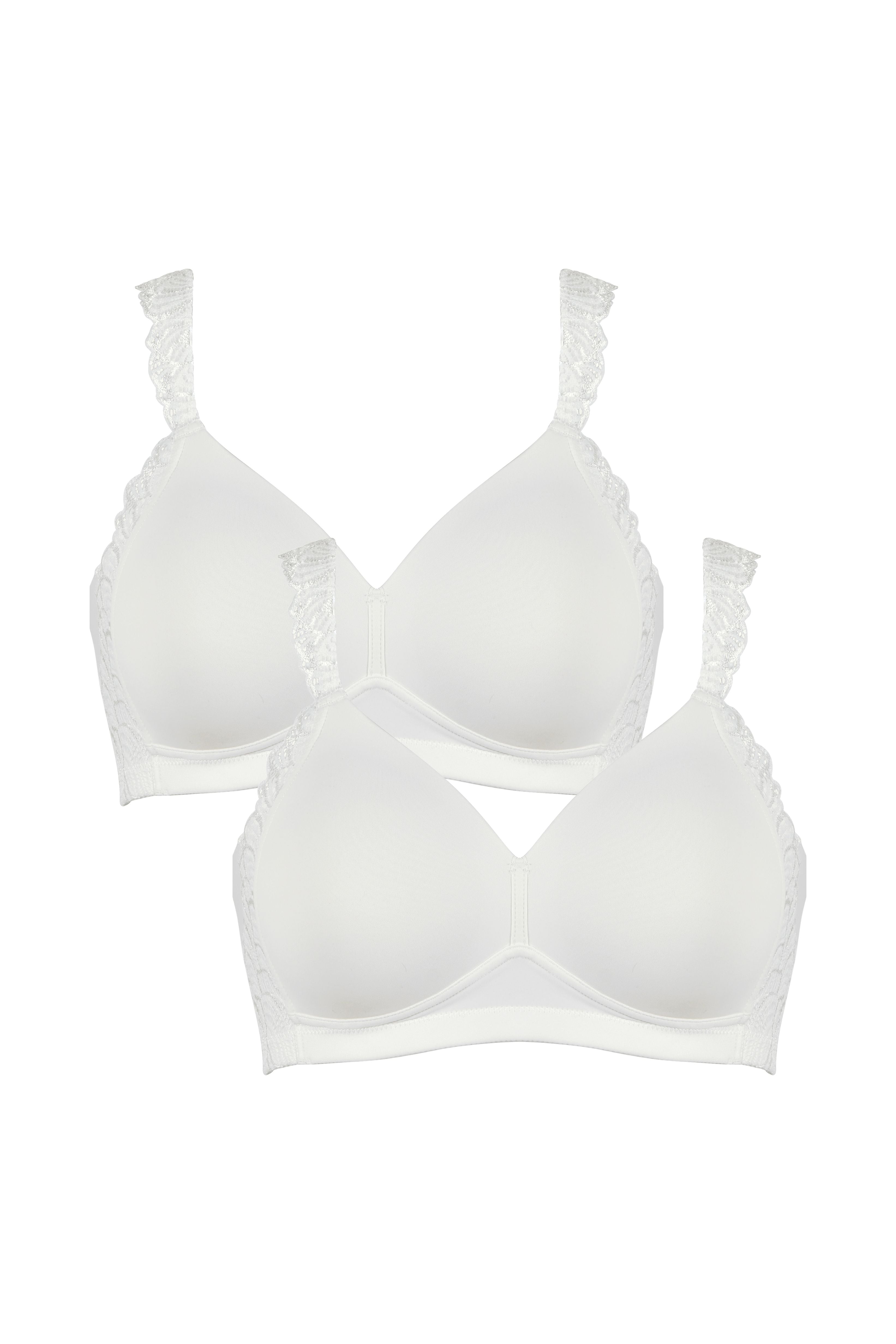 Soft-BH mit Side Smoother Effekt und Spitze Set - Ecru