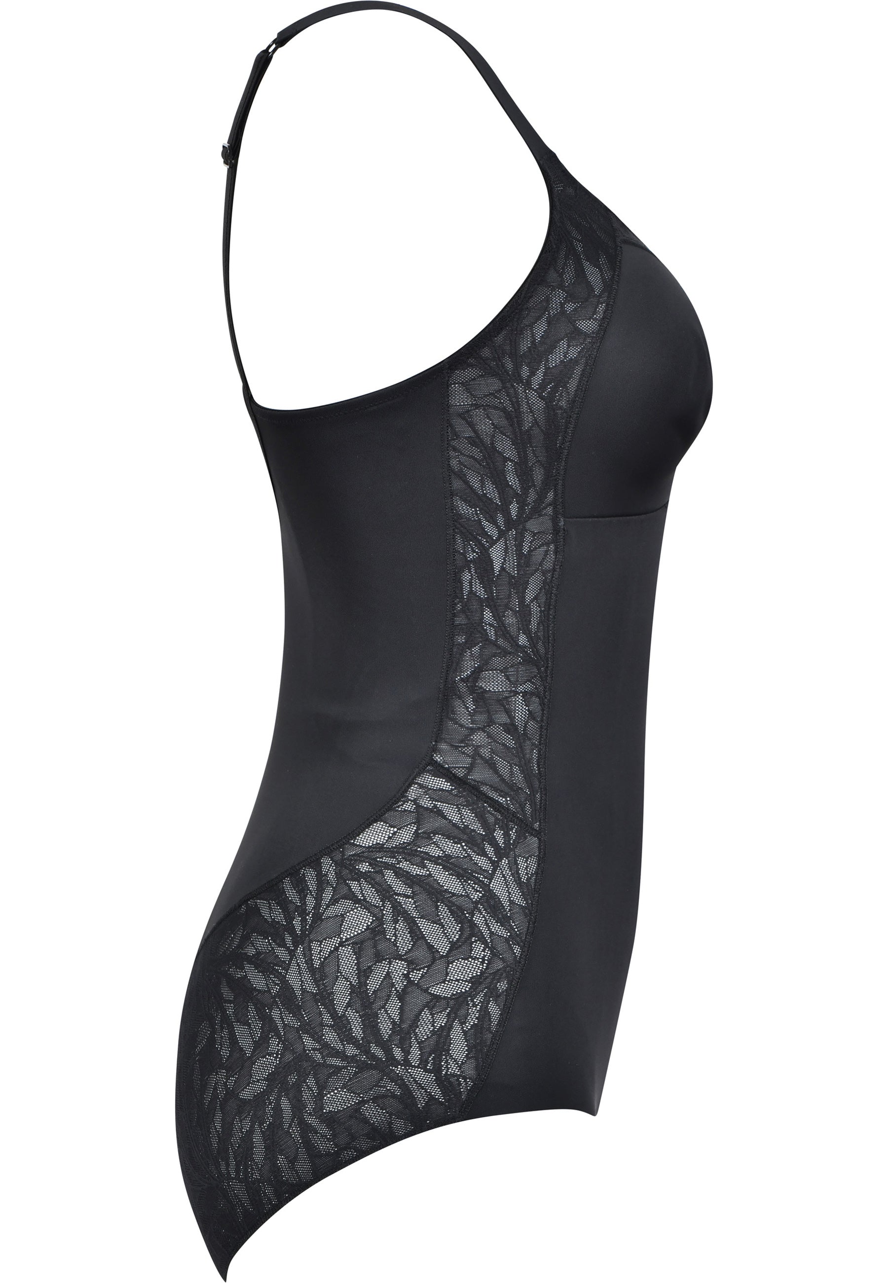 Naturana Minimizer Body mit Spitze Farbe Schwarz Produktbild Seitenansicht