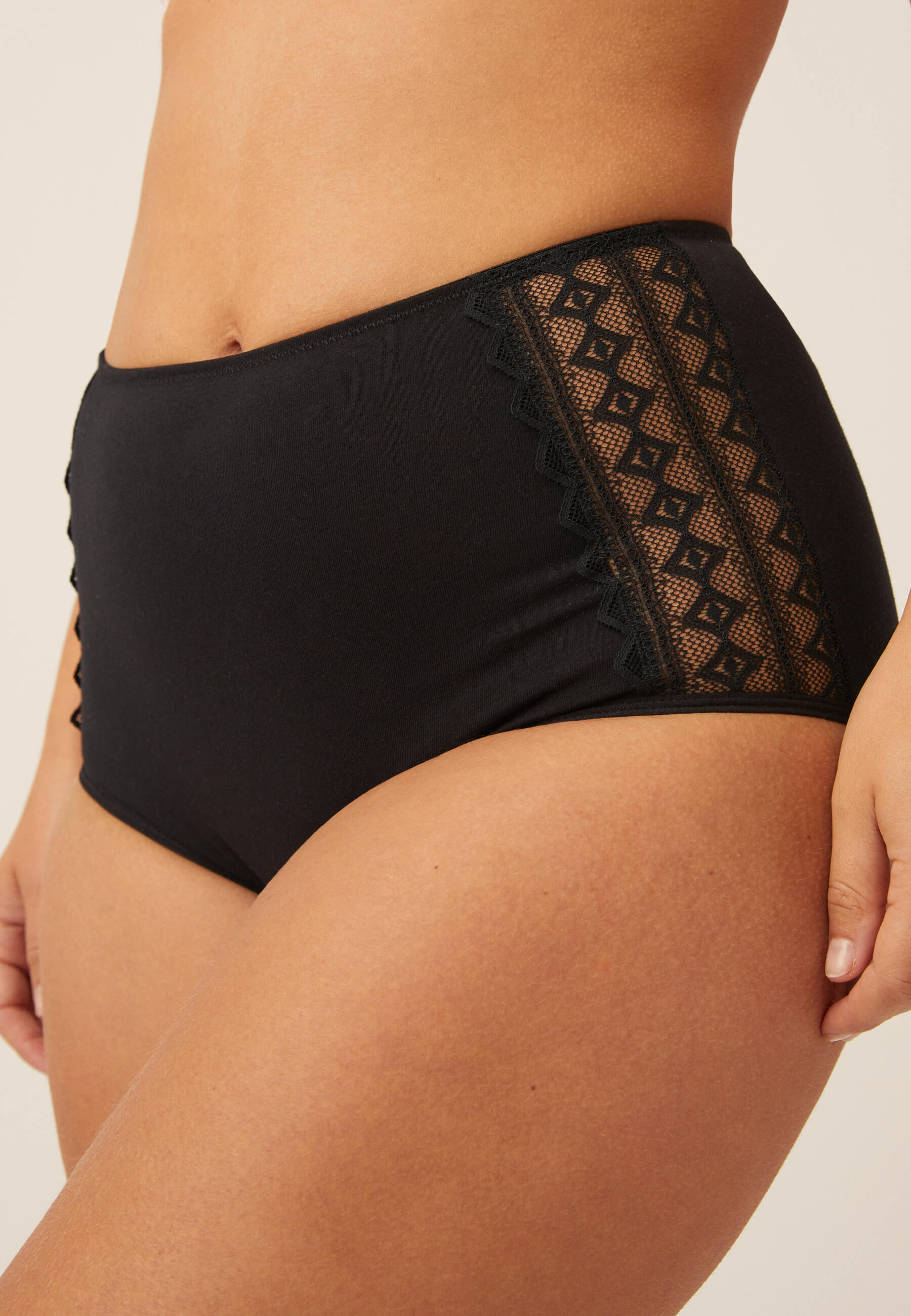 Perioden Highwaist Slip - Schwarz