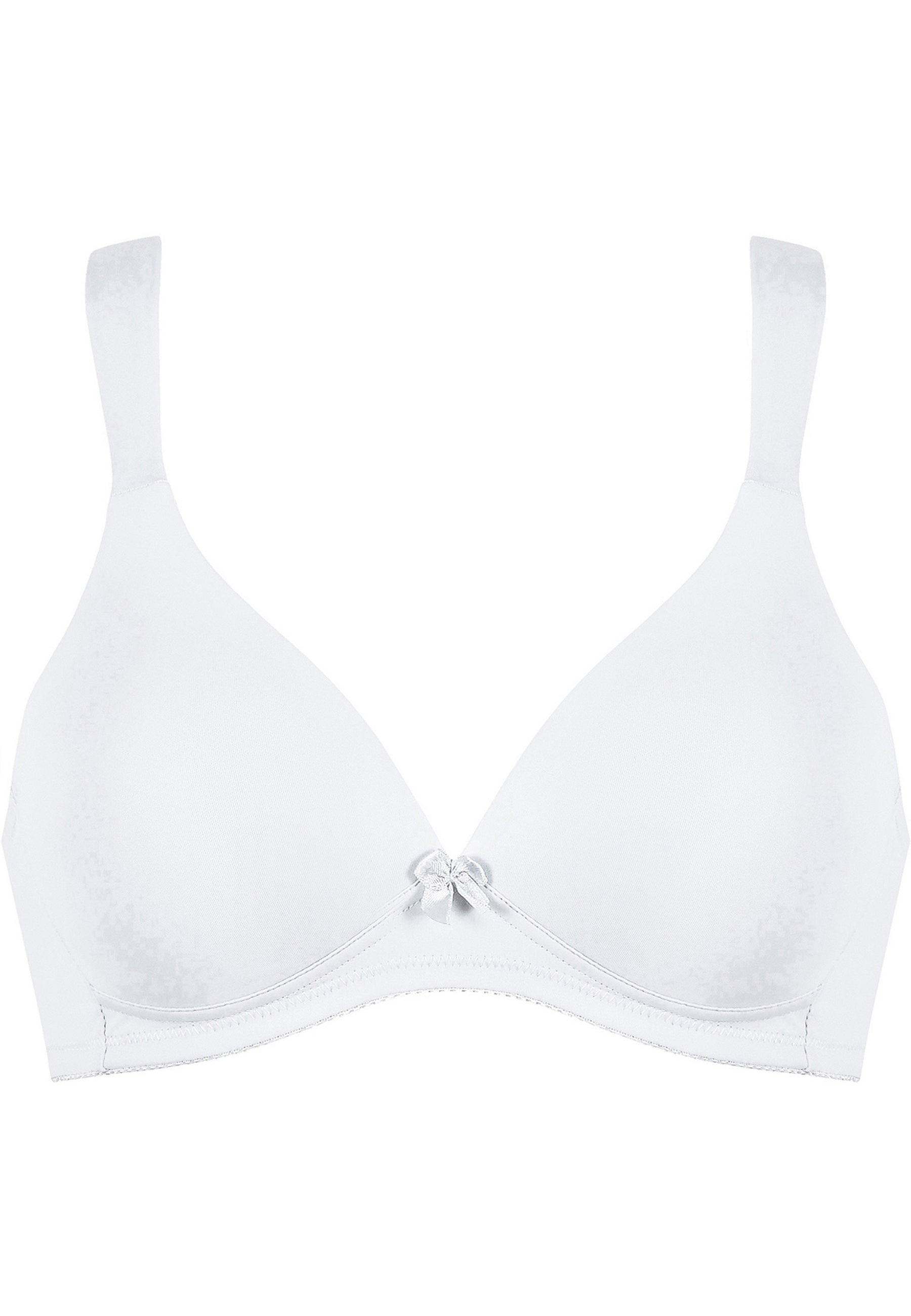 Naturana Soft-BH mit Schale und Entlastungsträgern Farbe Weiß Produktbild