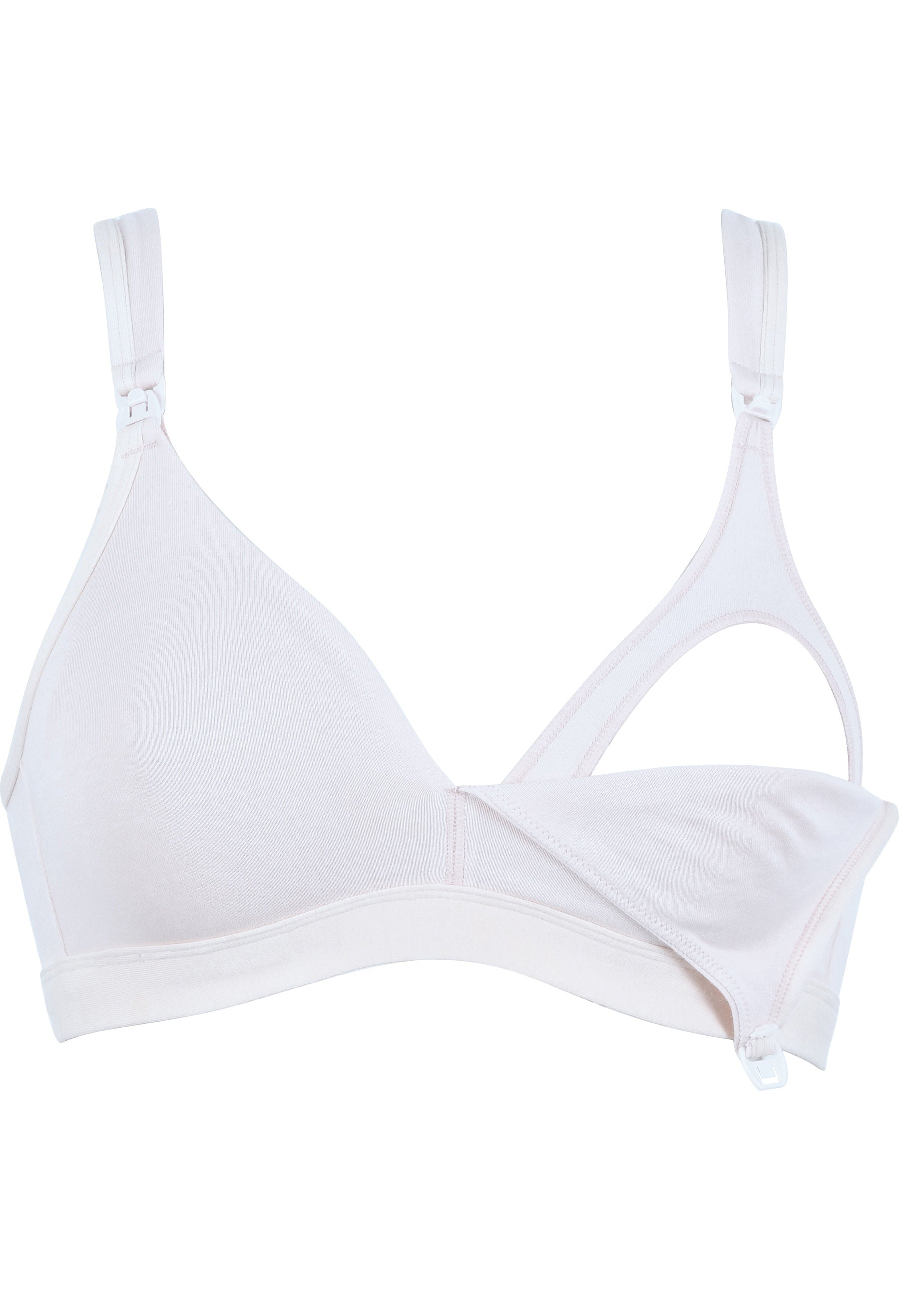 Naturana Still-BH aus Baumwolle Farbe Weiß Produktbild mit abnehmbaren Cup