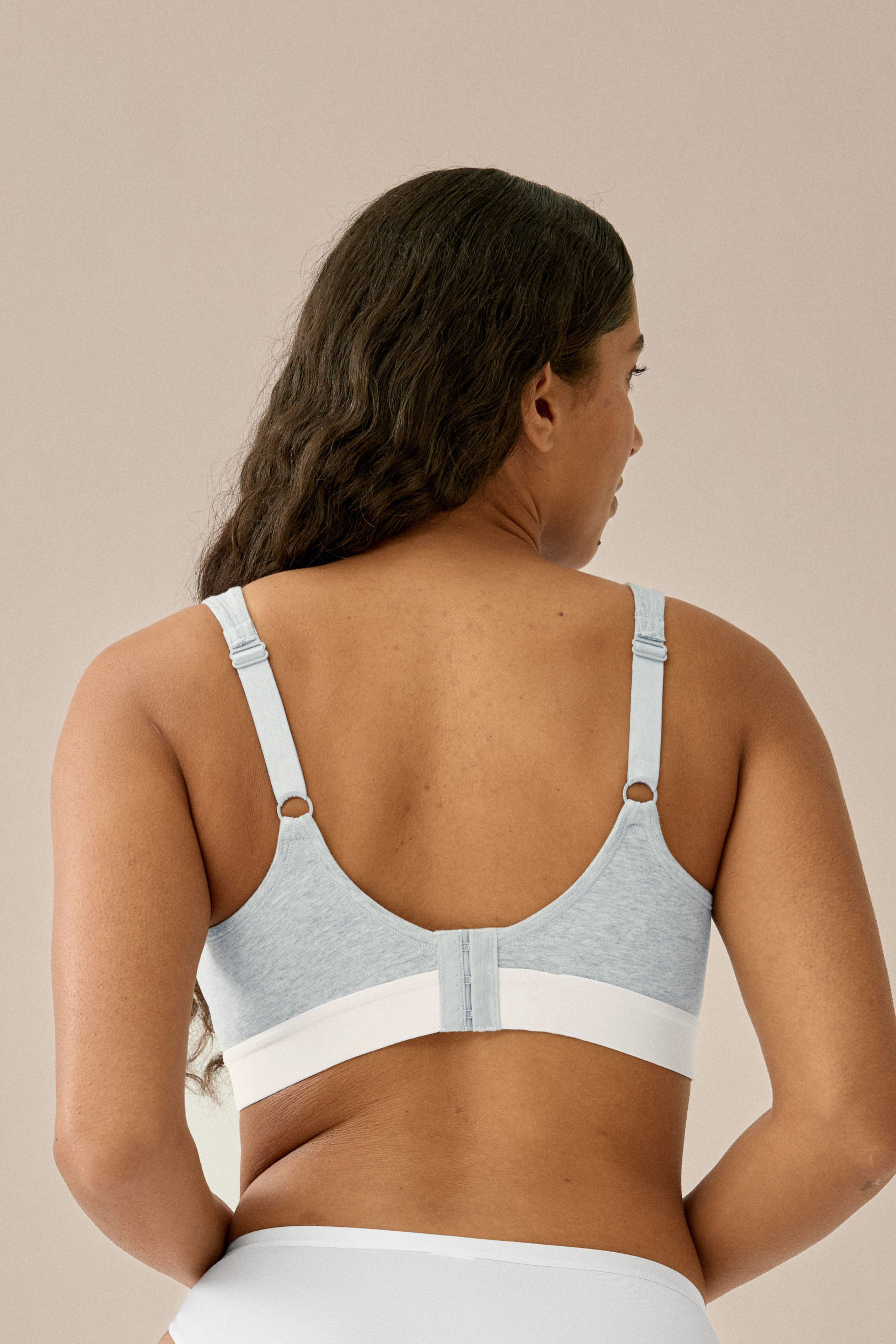 Athleisure Soft-BH - Grey Melange-White