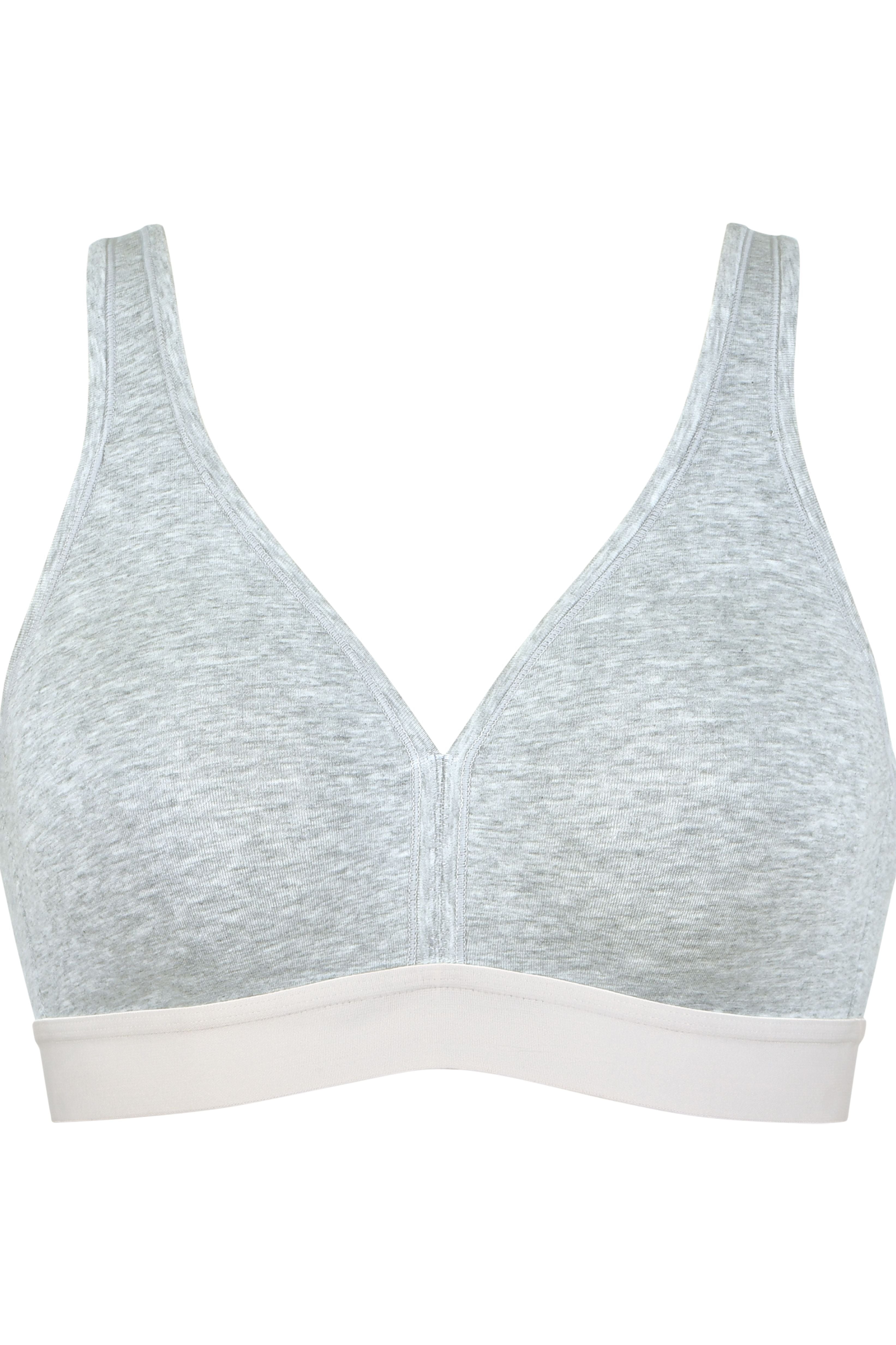 Athleisure Soft-BH - Grey Melange-White
