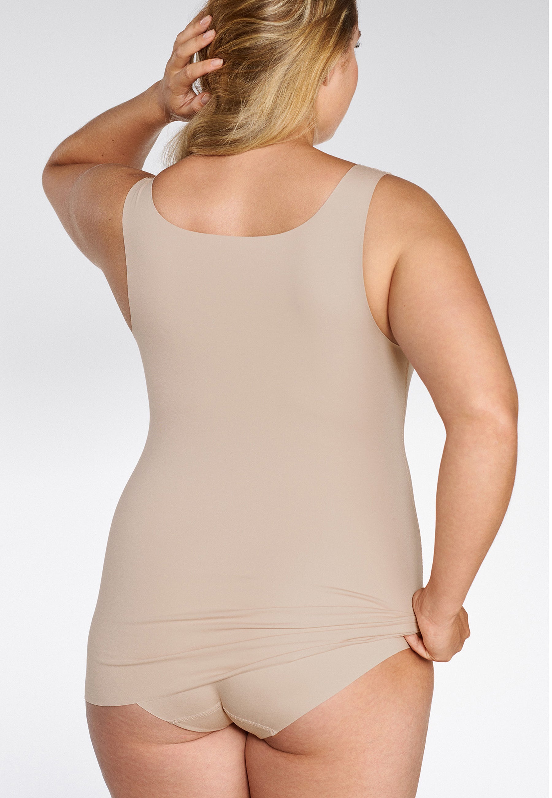 Naturana Clean Cut Tanktop Farbe Light Beige Zweite Rückansicht