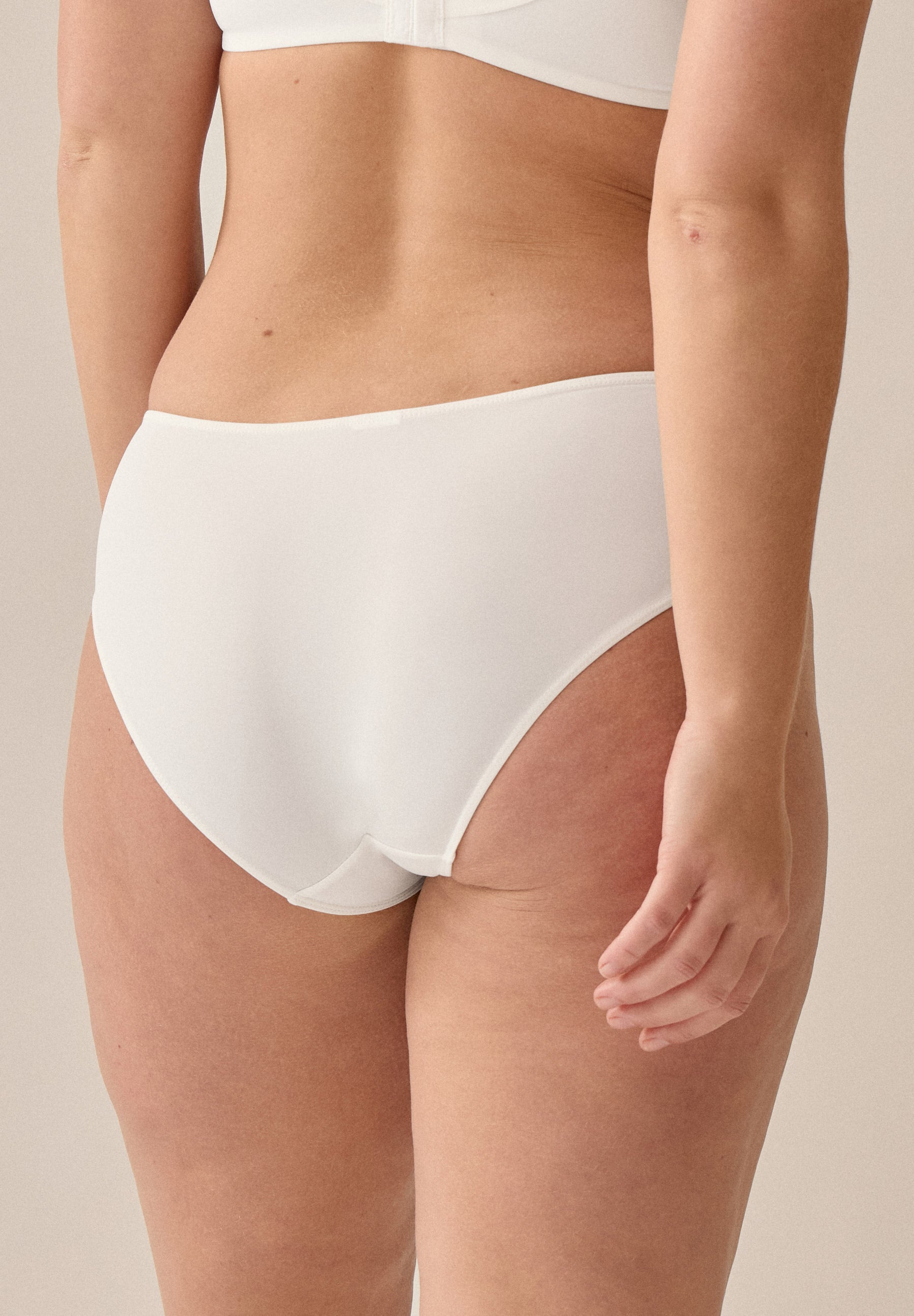 Softer Slip mit Glanzband Set - Ecru