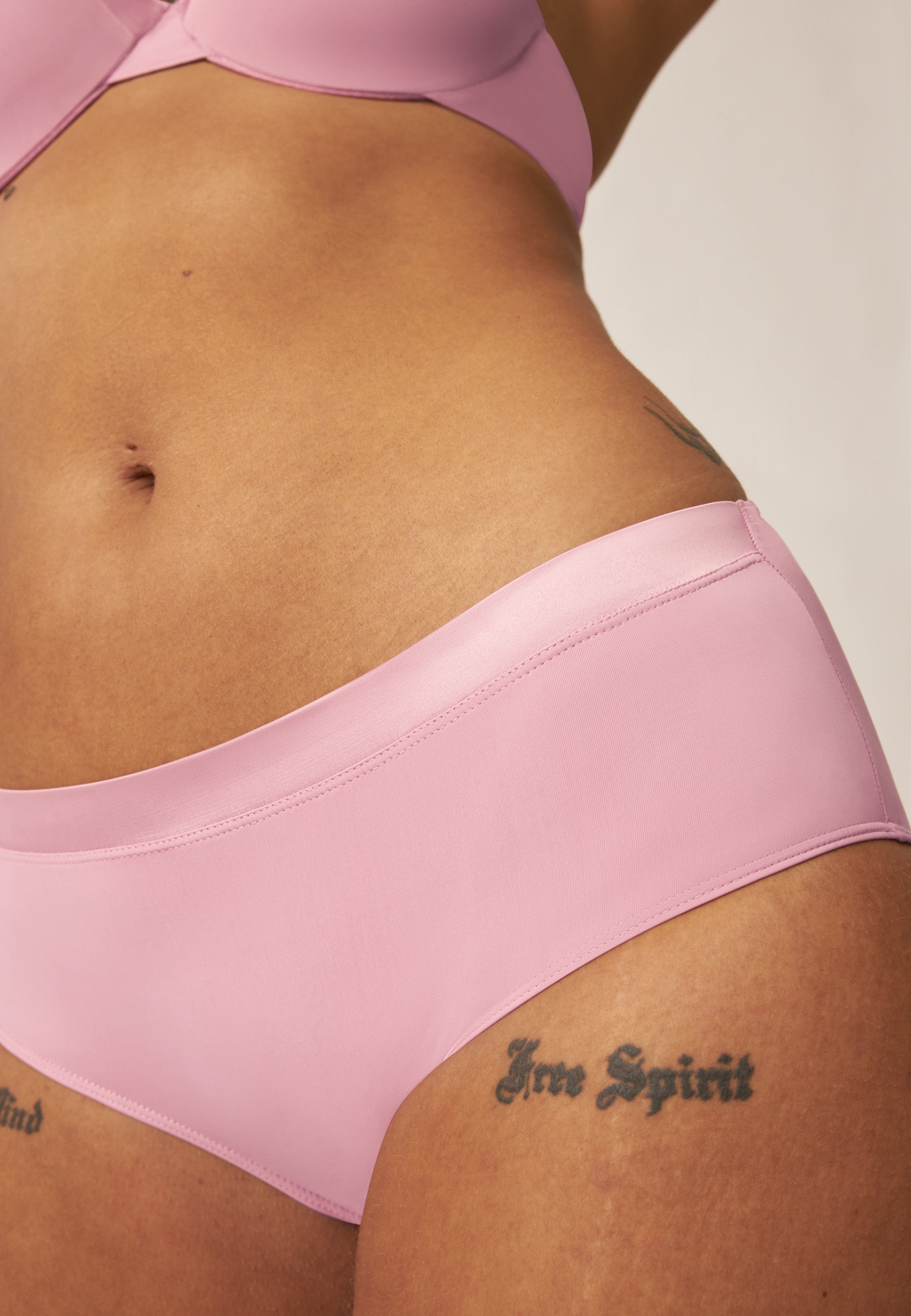 Soft briefs with shiny band - Smoked Orchid