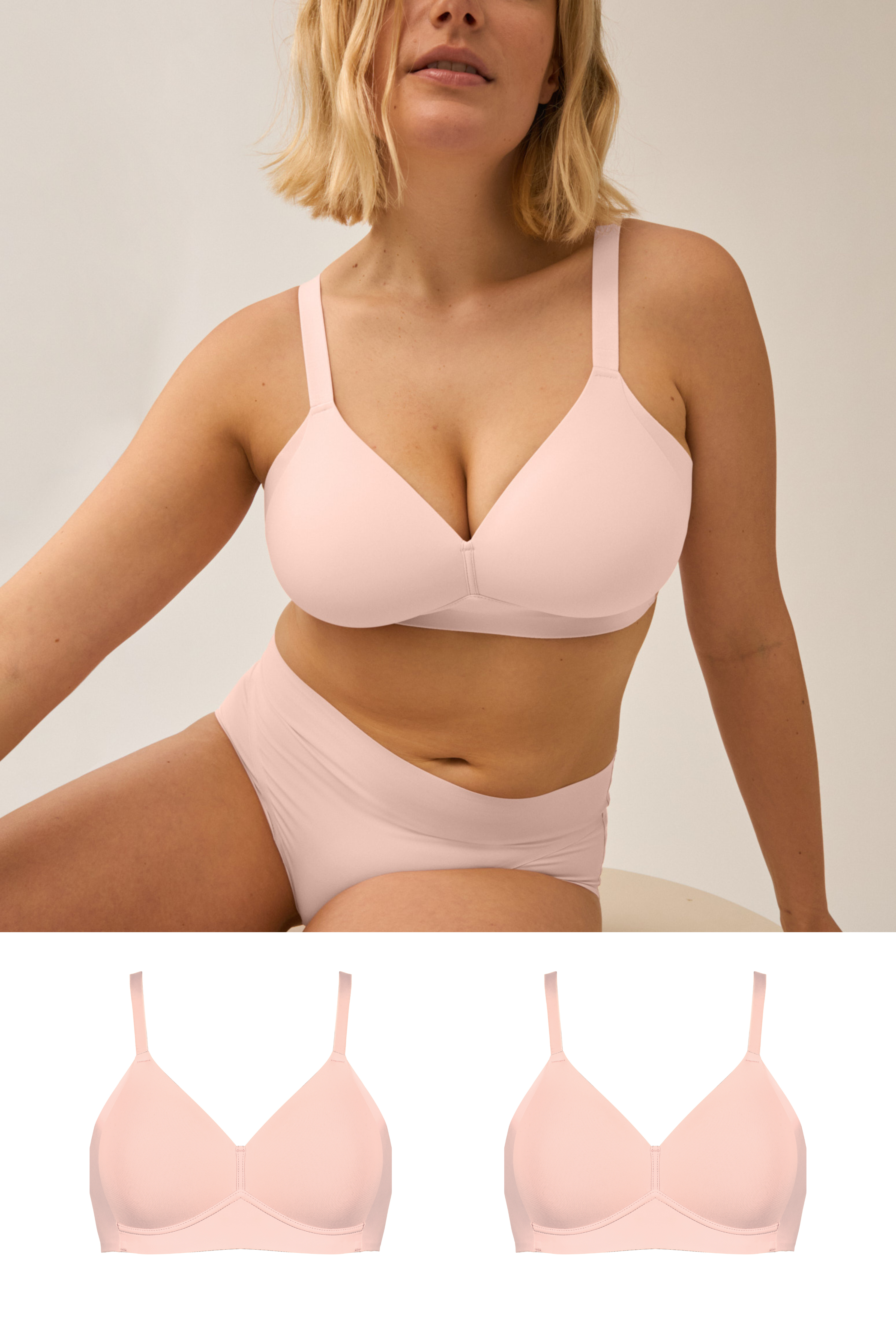 Soft-BH mit Side Smoother Effekt Duo Set - Blush