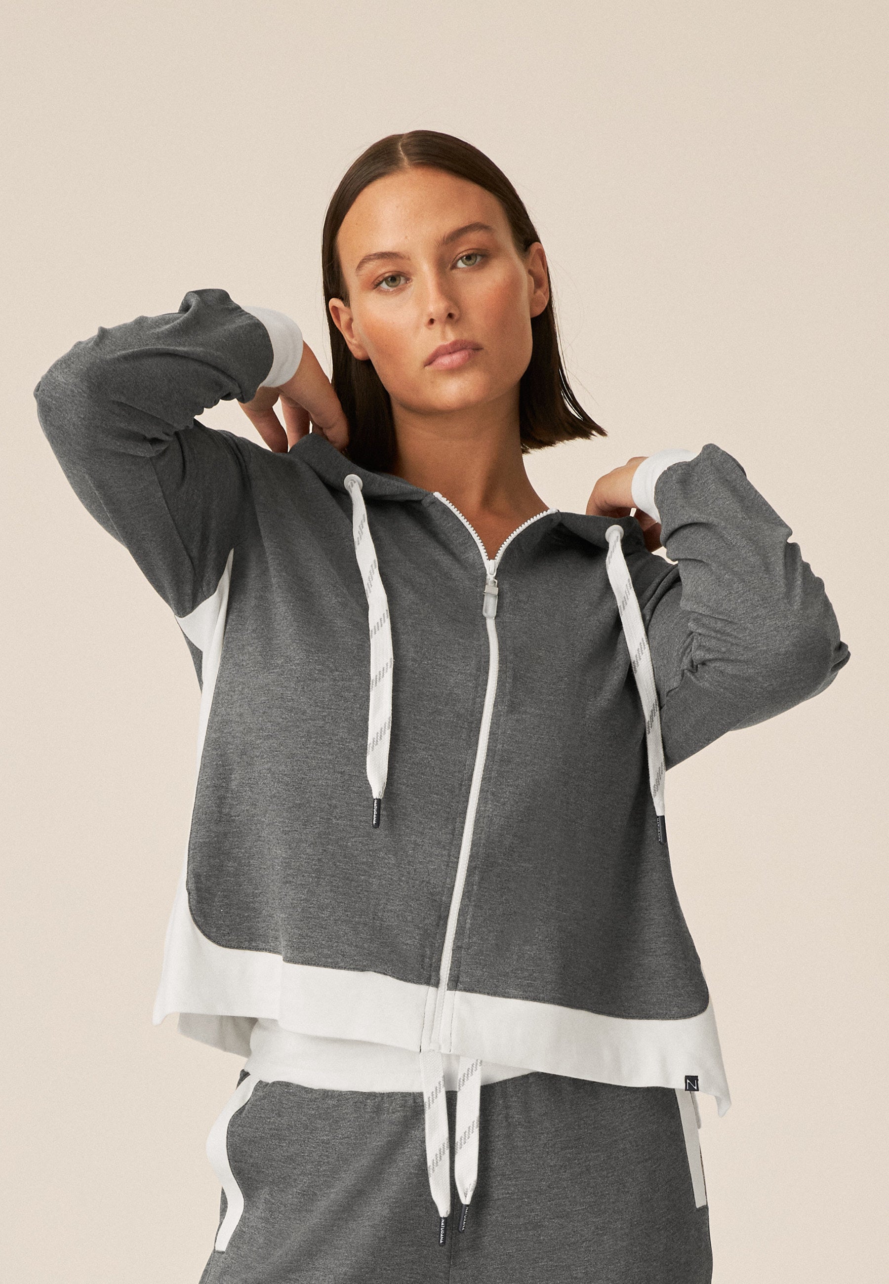 Zip Hoodie - Coffee Break - Anthrazit Melange