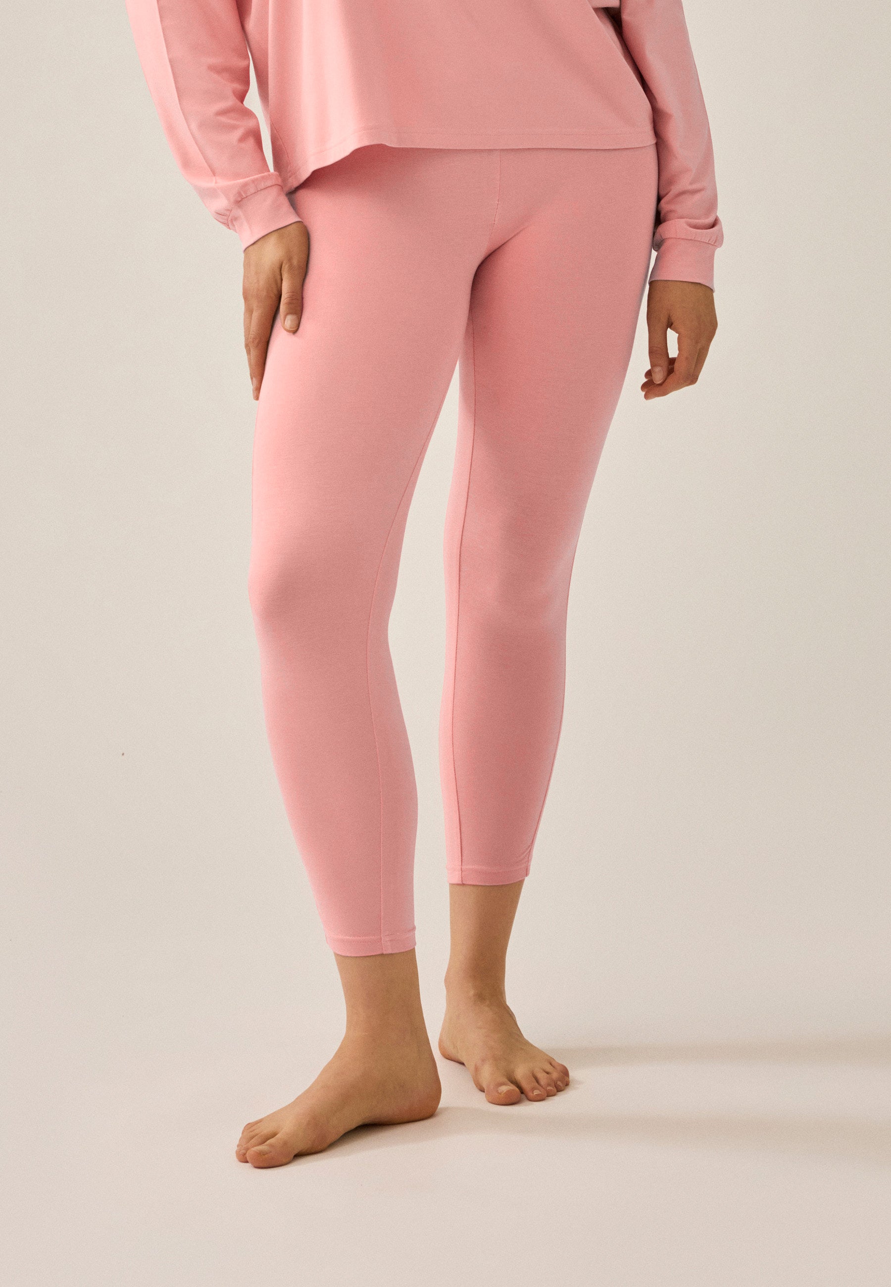 Leggings mit Mesh-Einsatz - Pink Rose