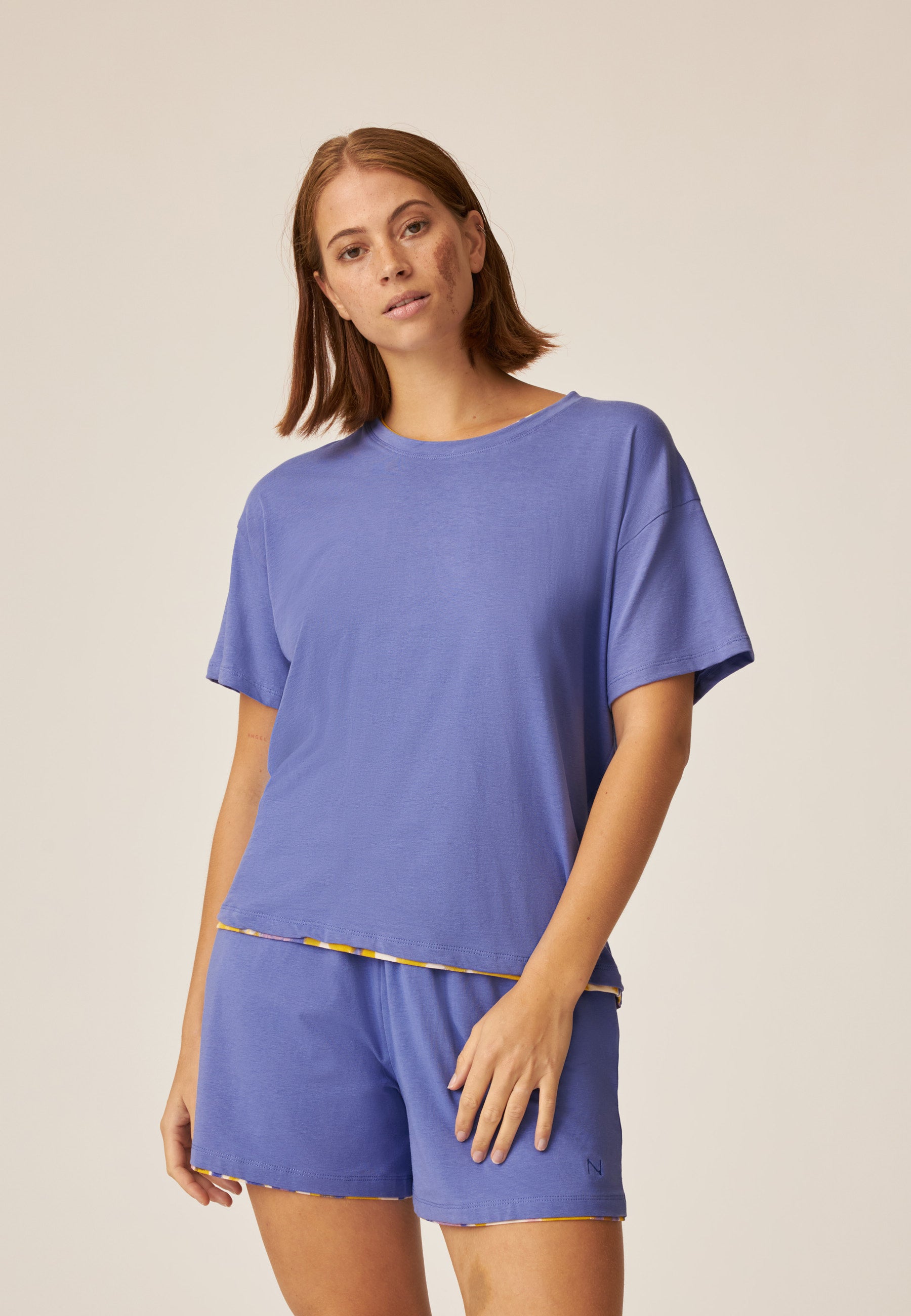 Short Sleeve Shirt - Cotton Candy - Peaceful Blue