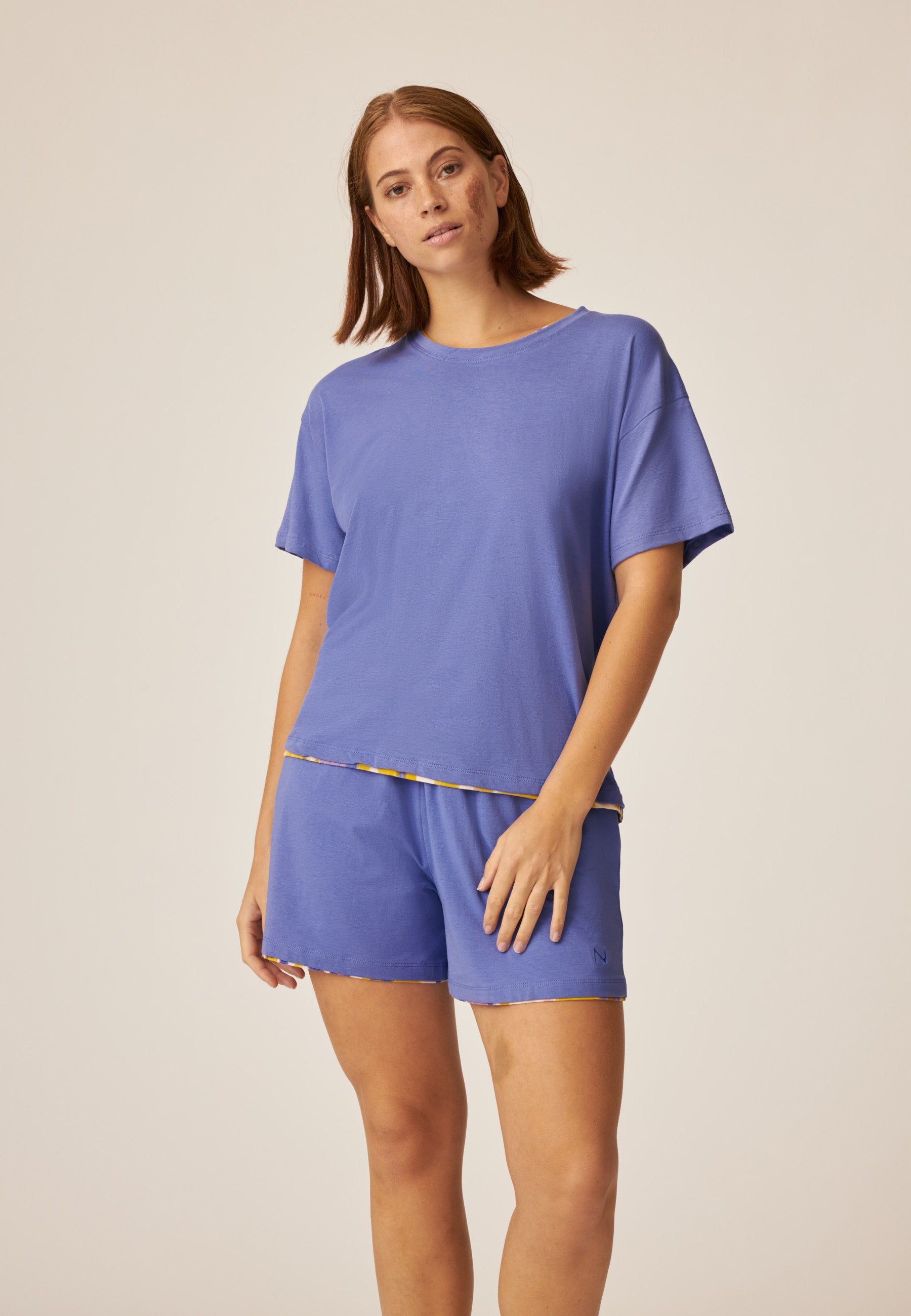 Short Sleeve Shirt - Cotton Candy - Peaceful Blue