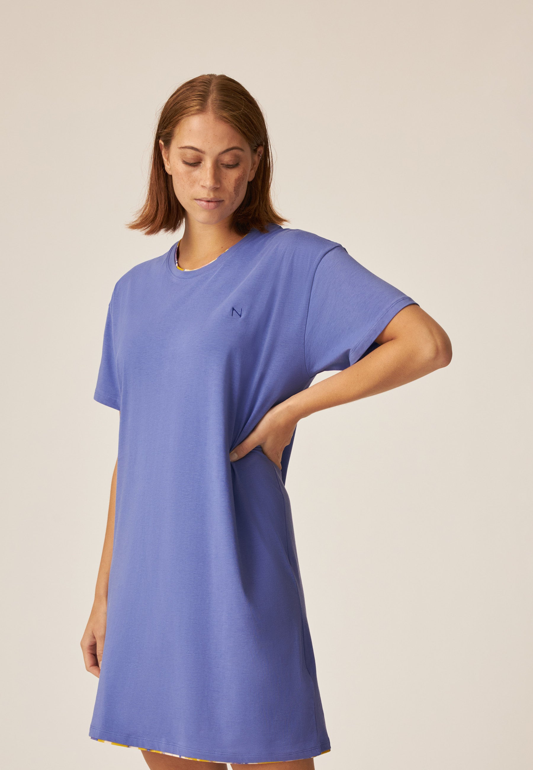 Bigshirt Short Sleeve - Cotton Candy - Peaceful Blue