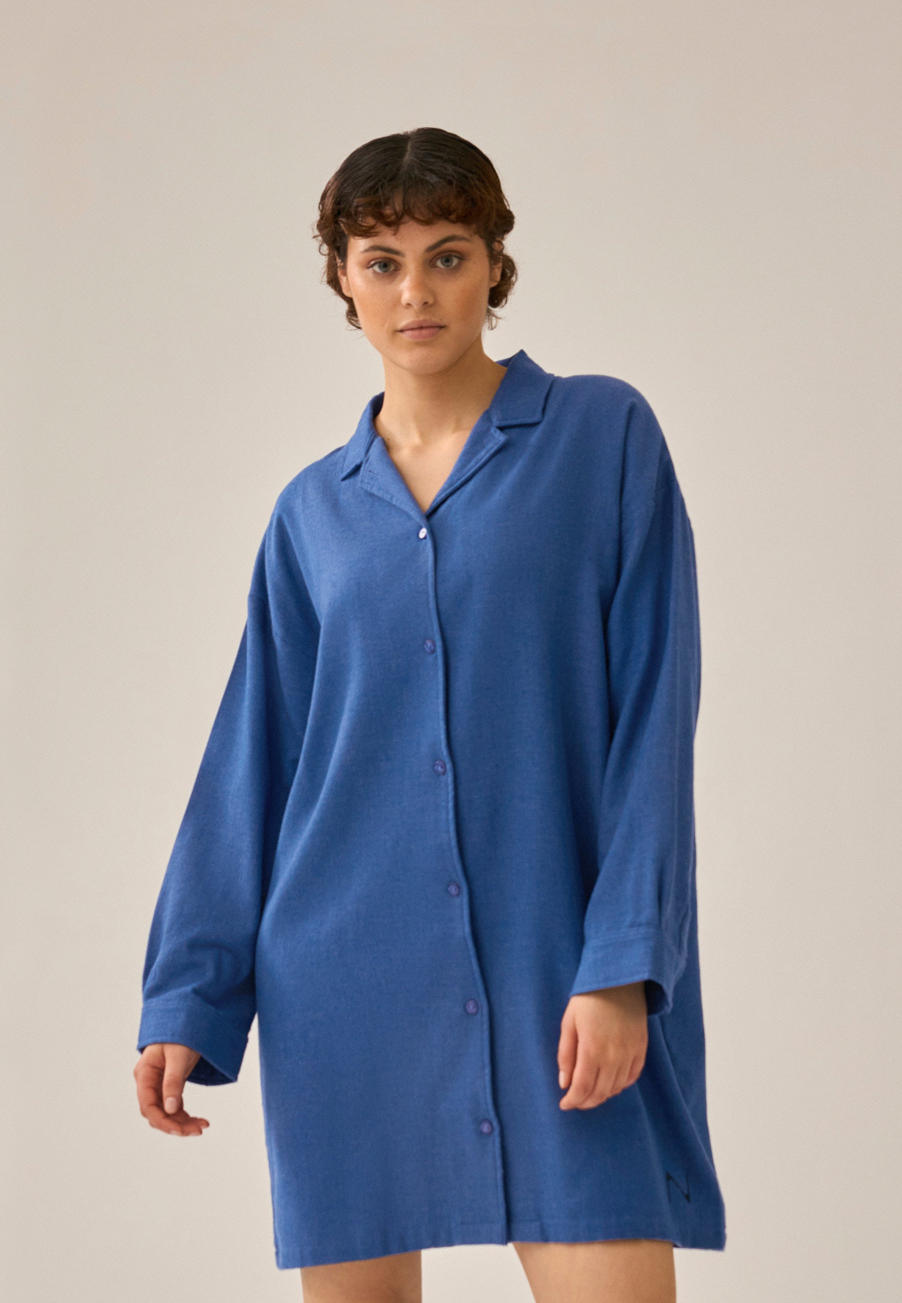 Long-Sleeve Bigshirt - Deep Cobalt Melange