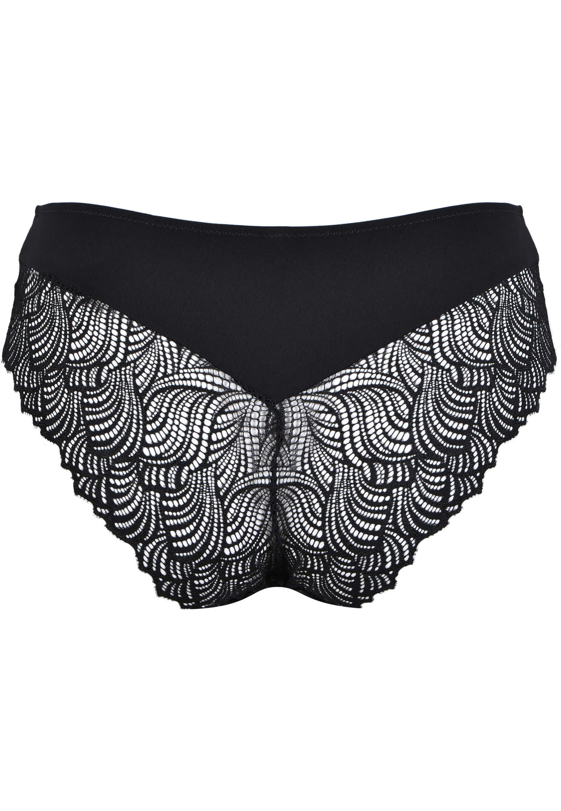 Brief with Lace Details - Black