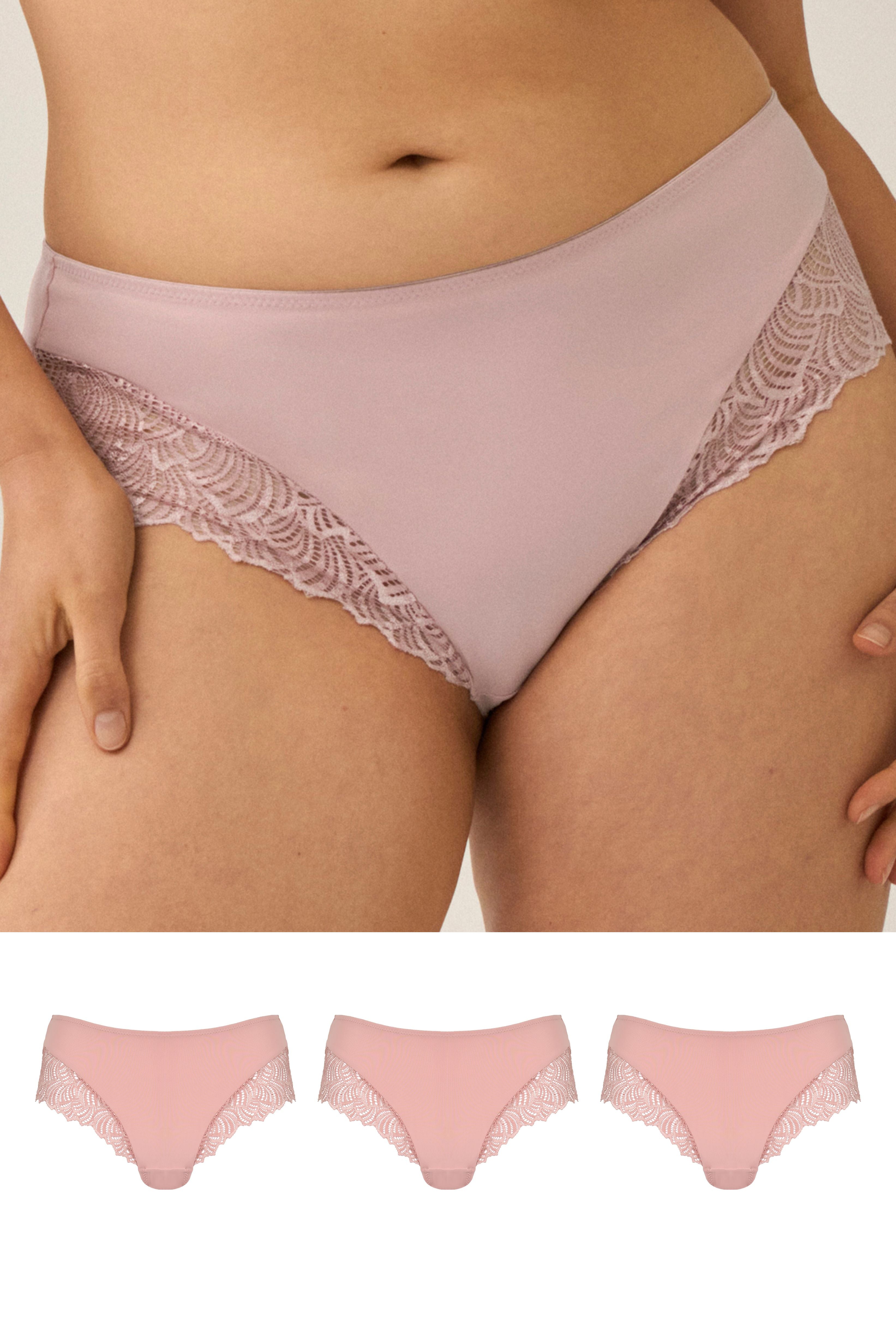 Brief with Lace Details - Pink Rose