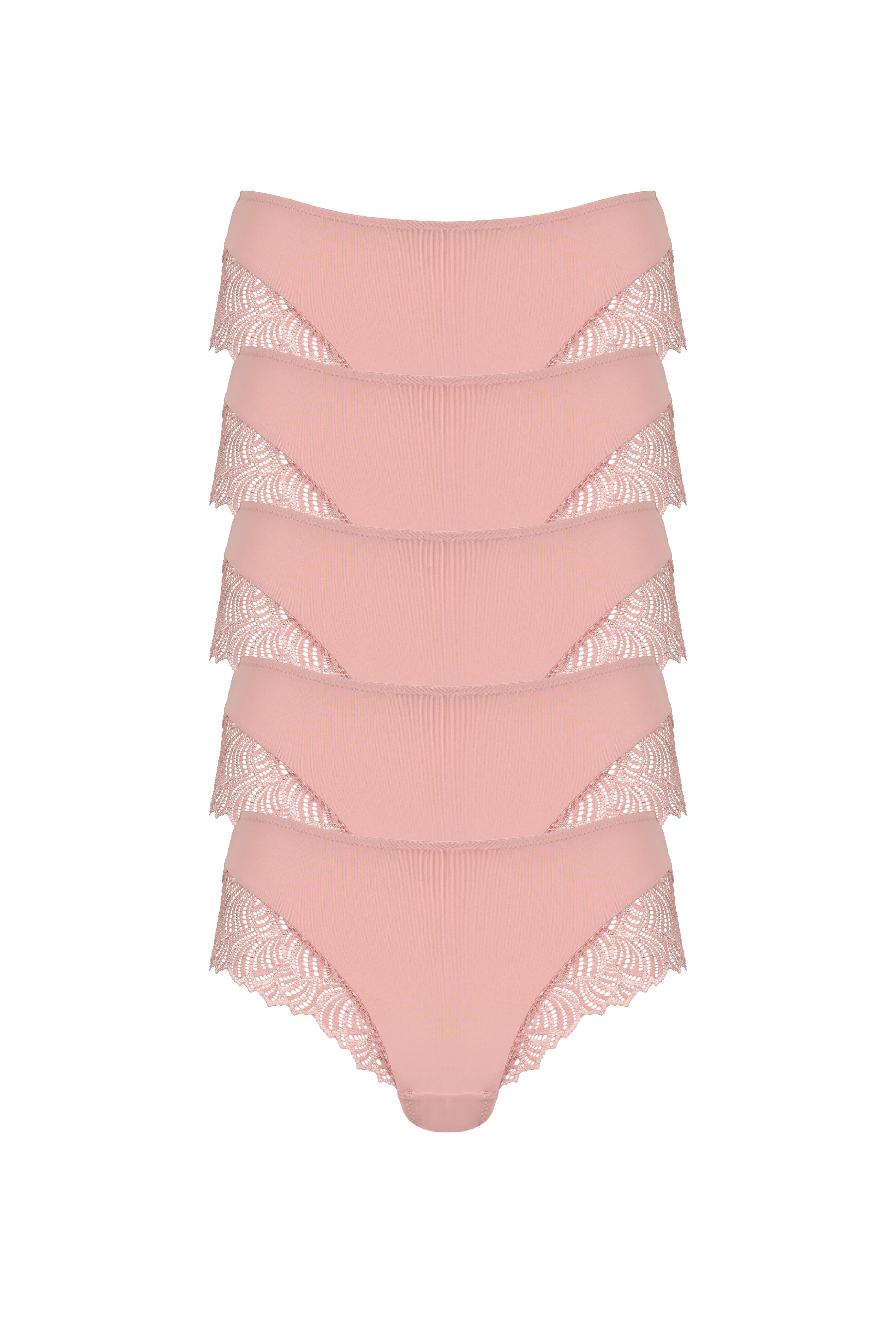 Brief with Lace Details - Pink Rose