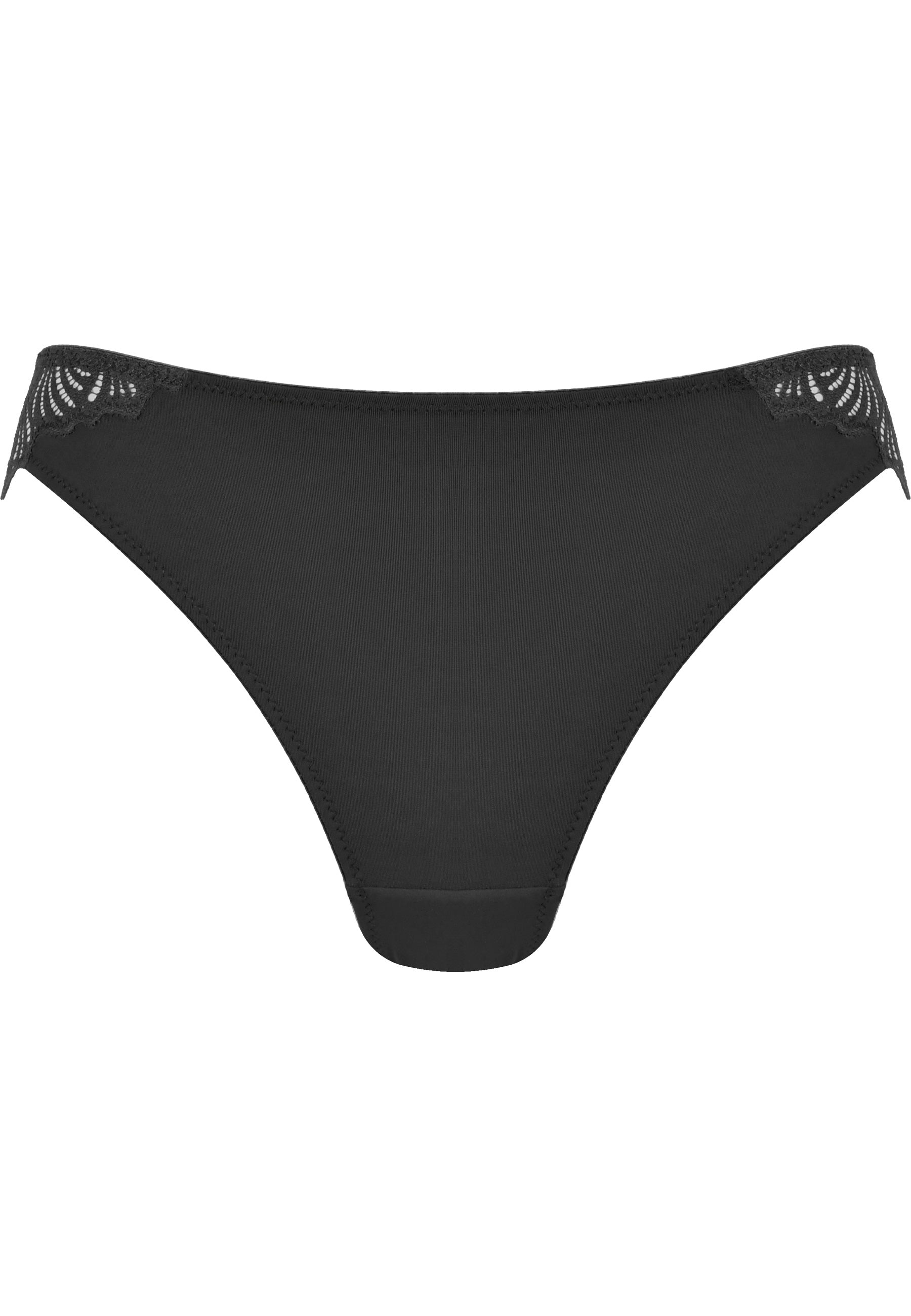 Slip mit Spitzendetails - Schwarz