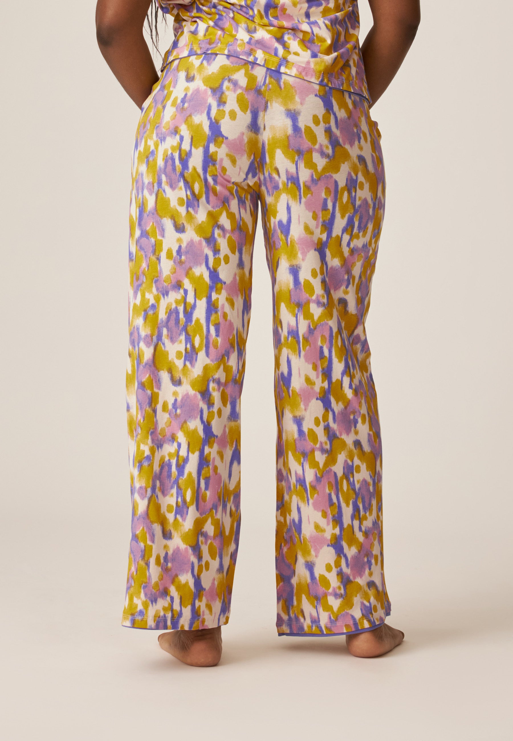 Long Pants - Cotton Candy - Smoked Orchid Print