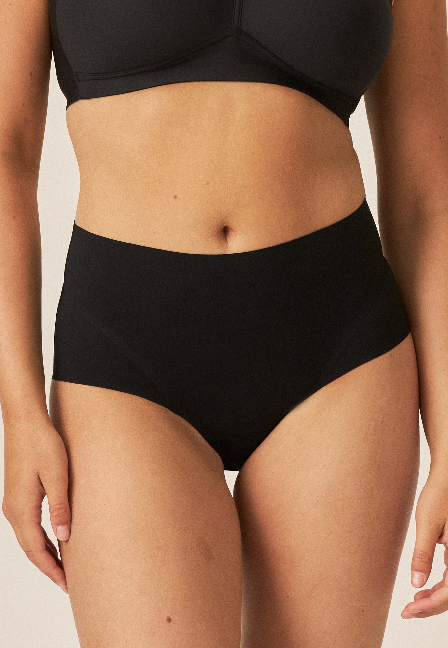 High Waist Brief with a Light Shaping Effect - Black