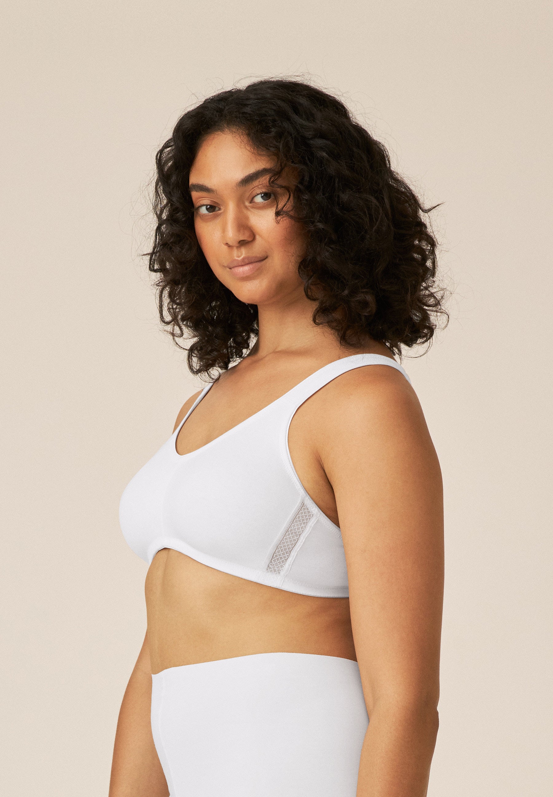 Soft Cotton Bra - White