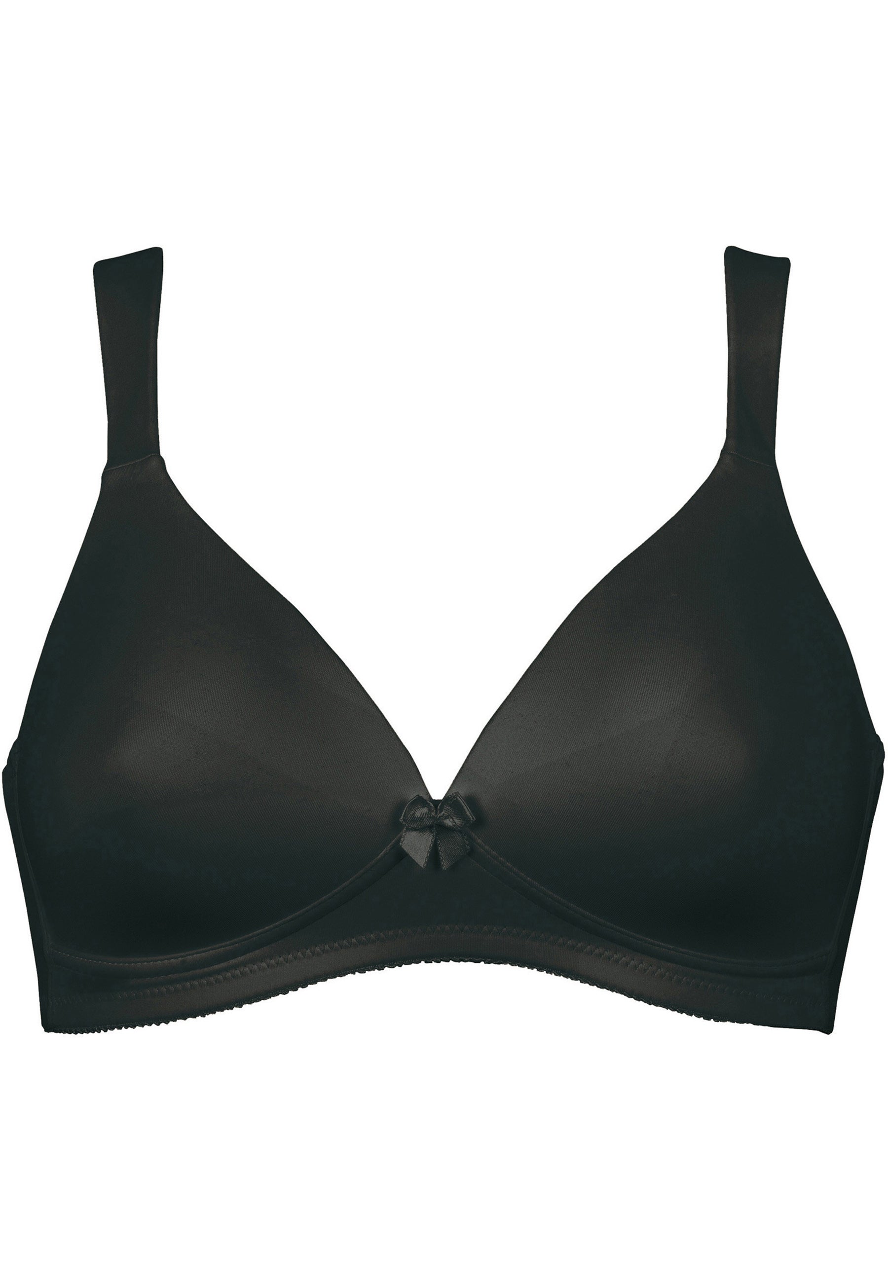 Soft Bra with Cup and Relief Straps - Black