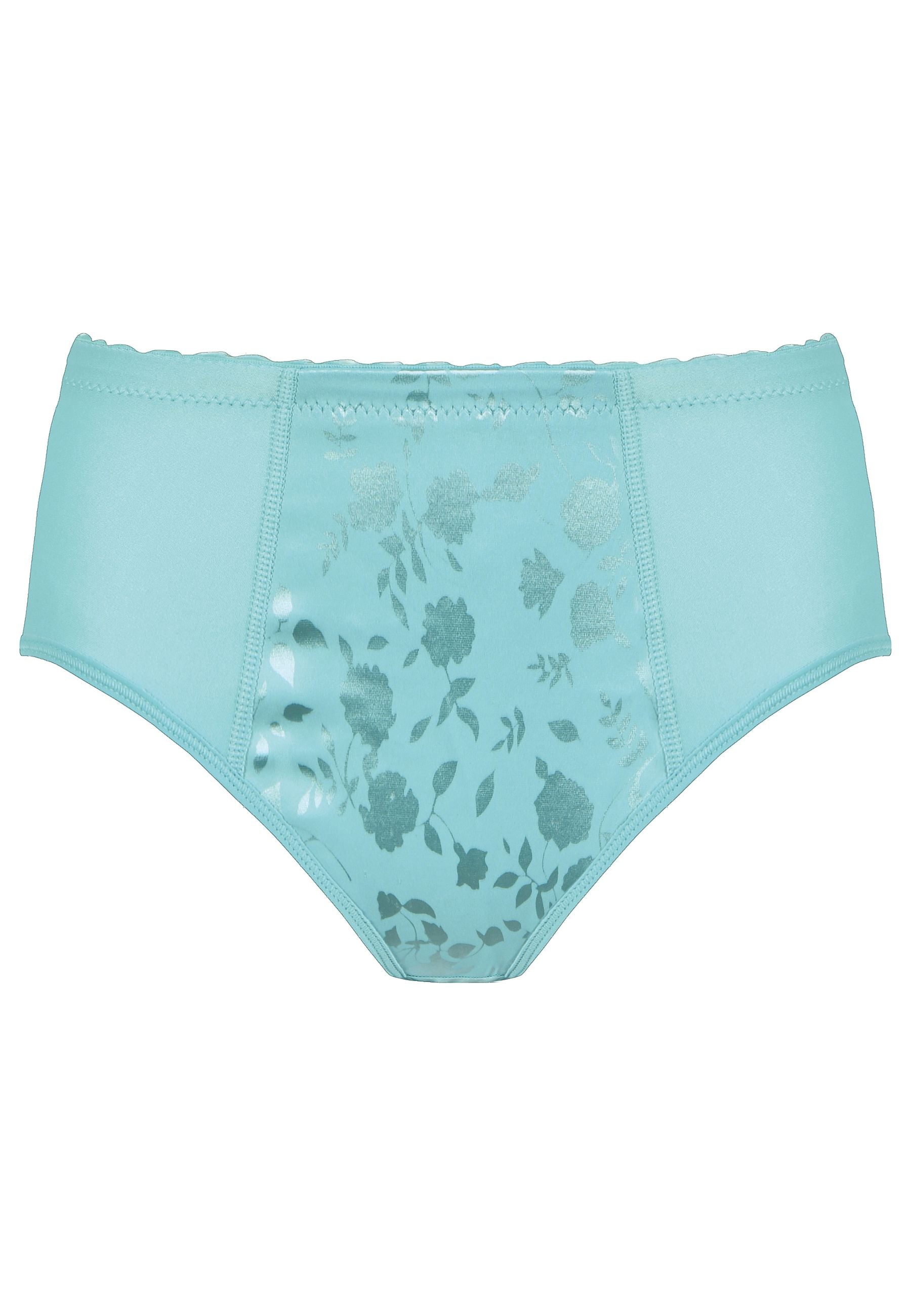 Minimizer Briefs in Floral Pattern - Aquamarine