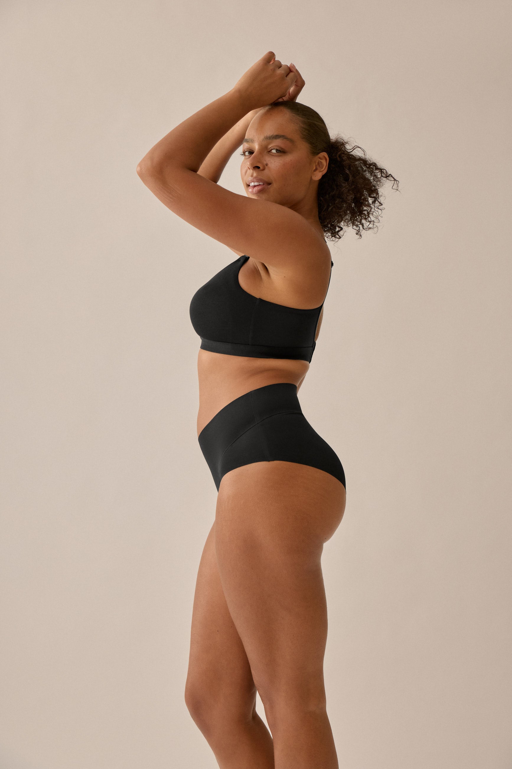 Cotton Nursing Bra - Black