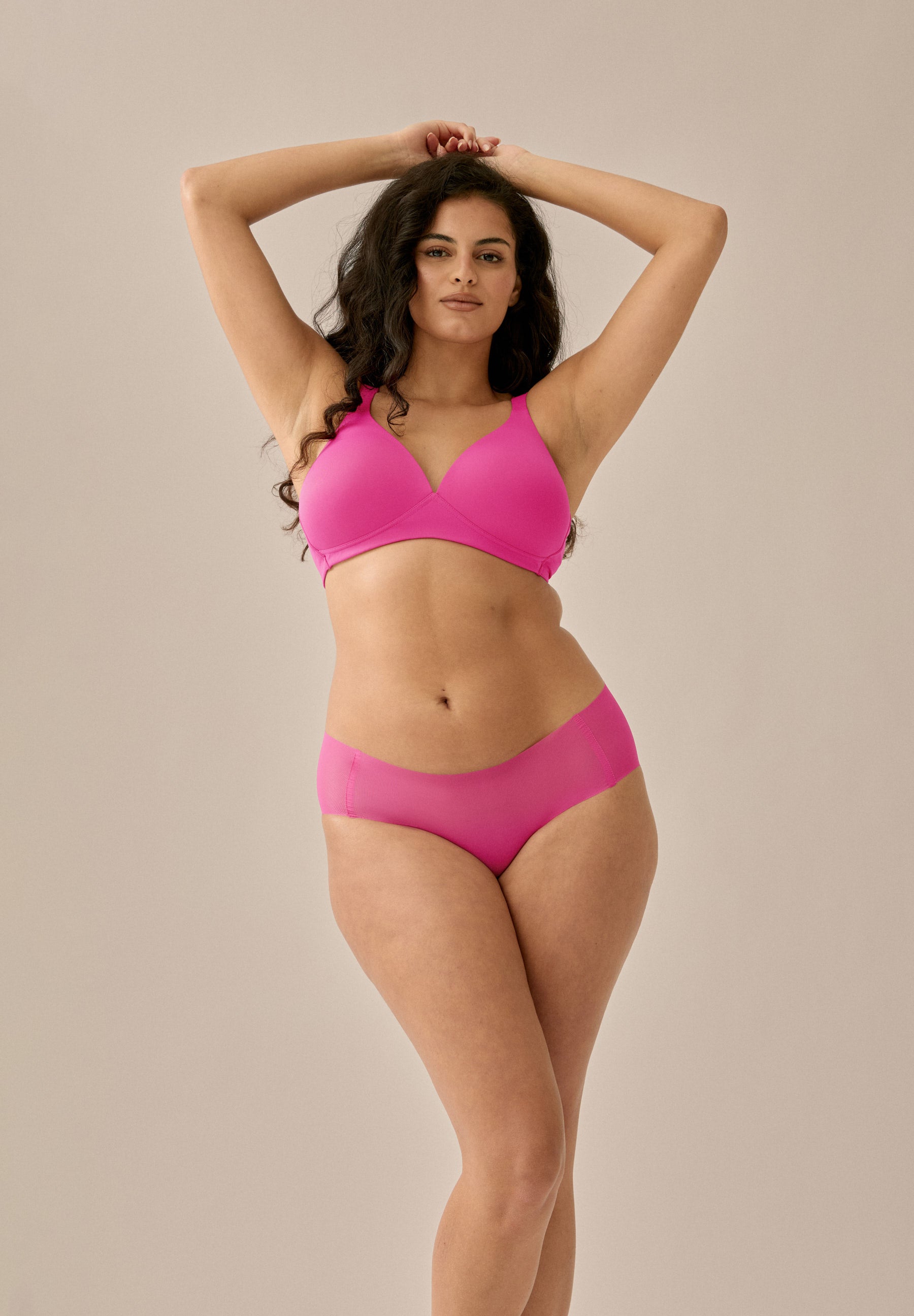 Bügelloser Soft-BH mit Schale - Hot Pink