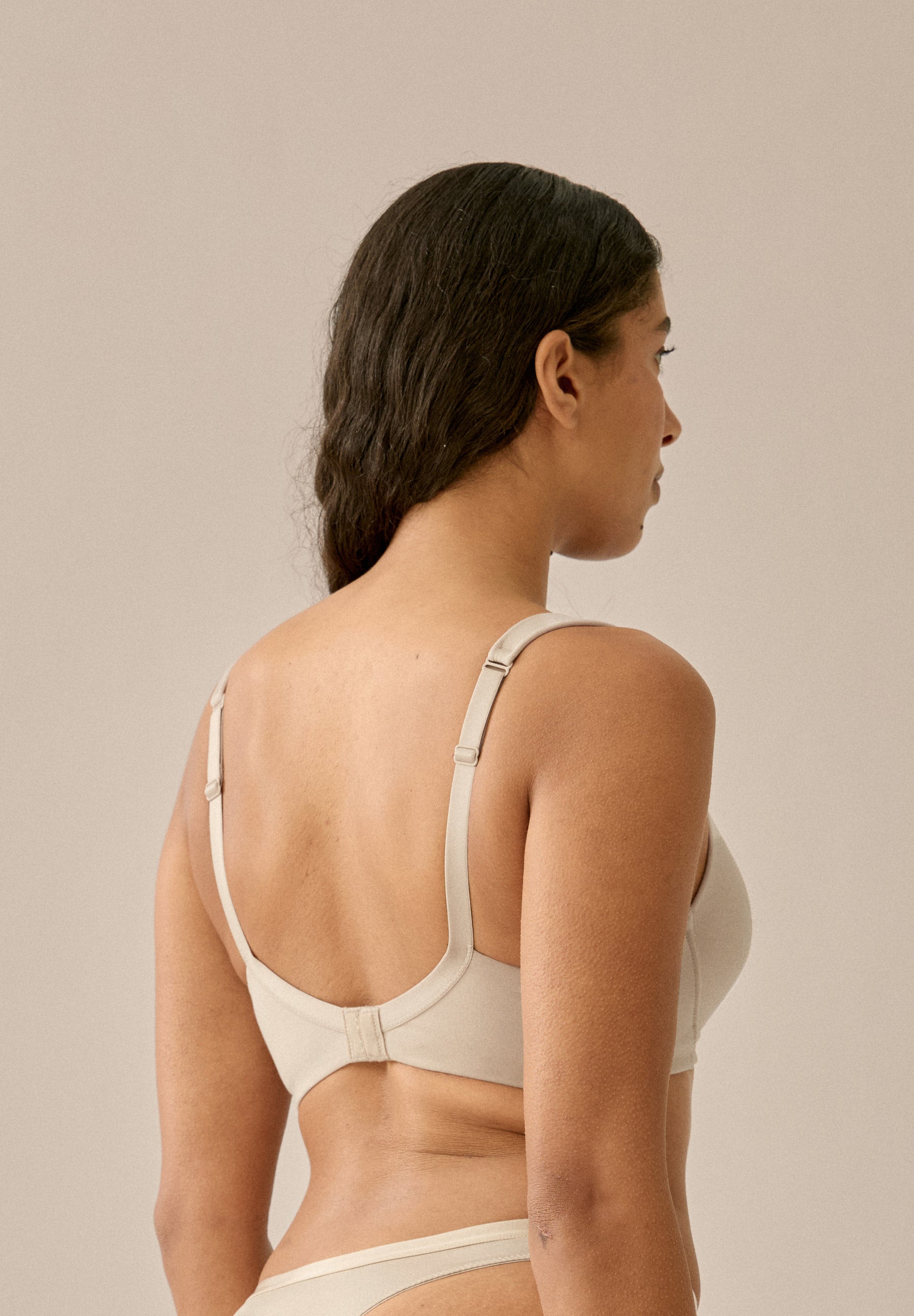 Bügelloser Soft BH aus Baumwolle - Light Beige