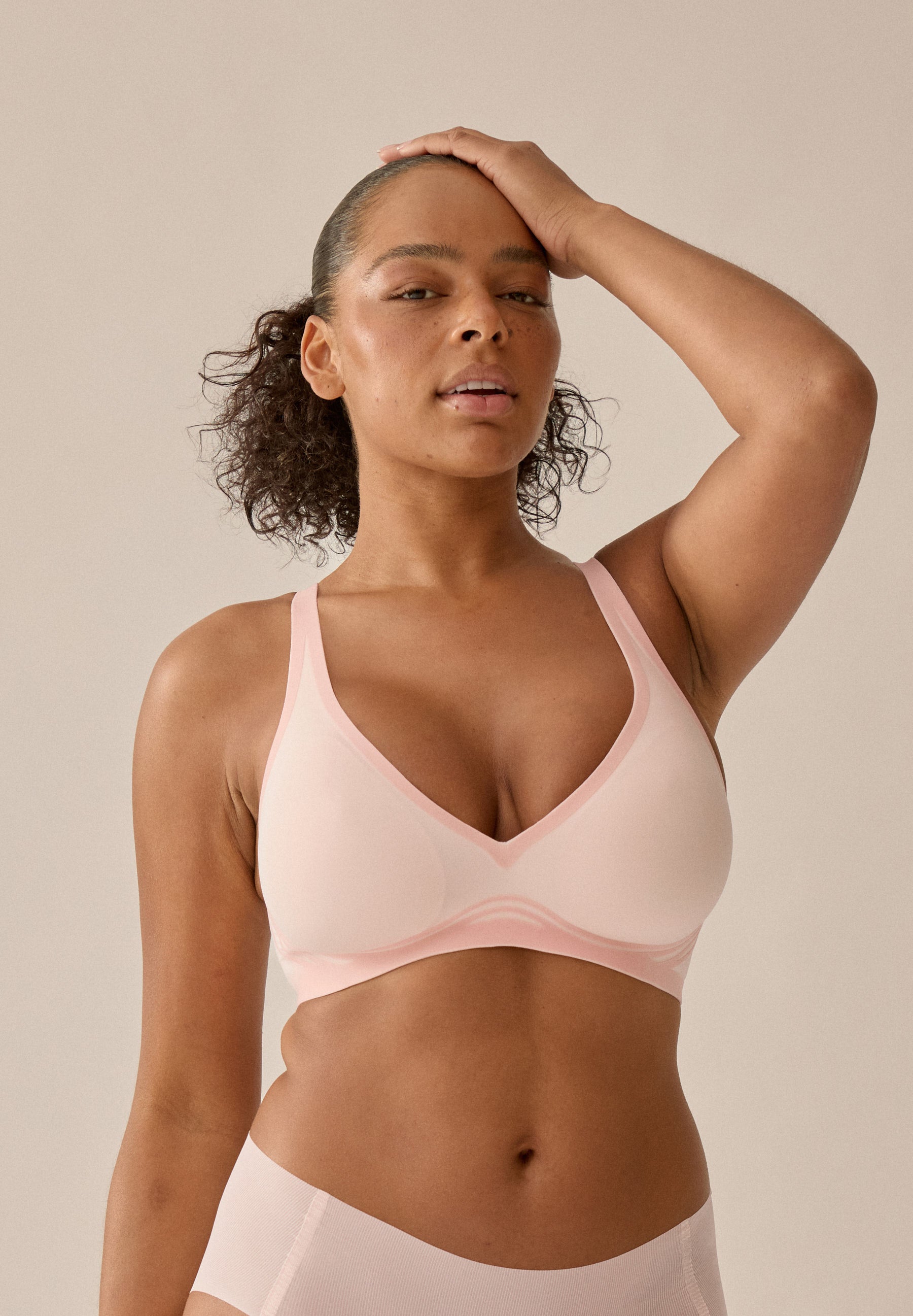 Schalen-BH ohne Bügel - Blush