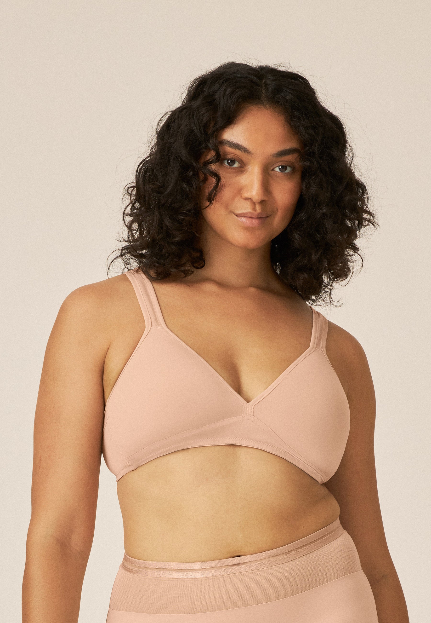 Soft Bra with Cup - Light Beige