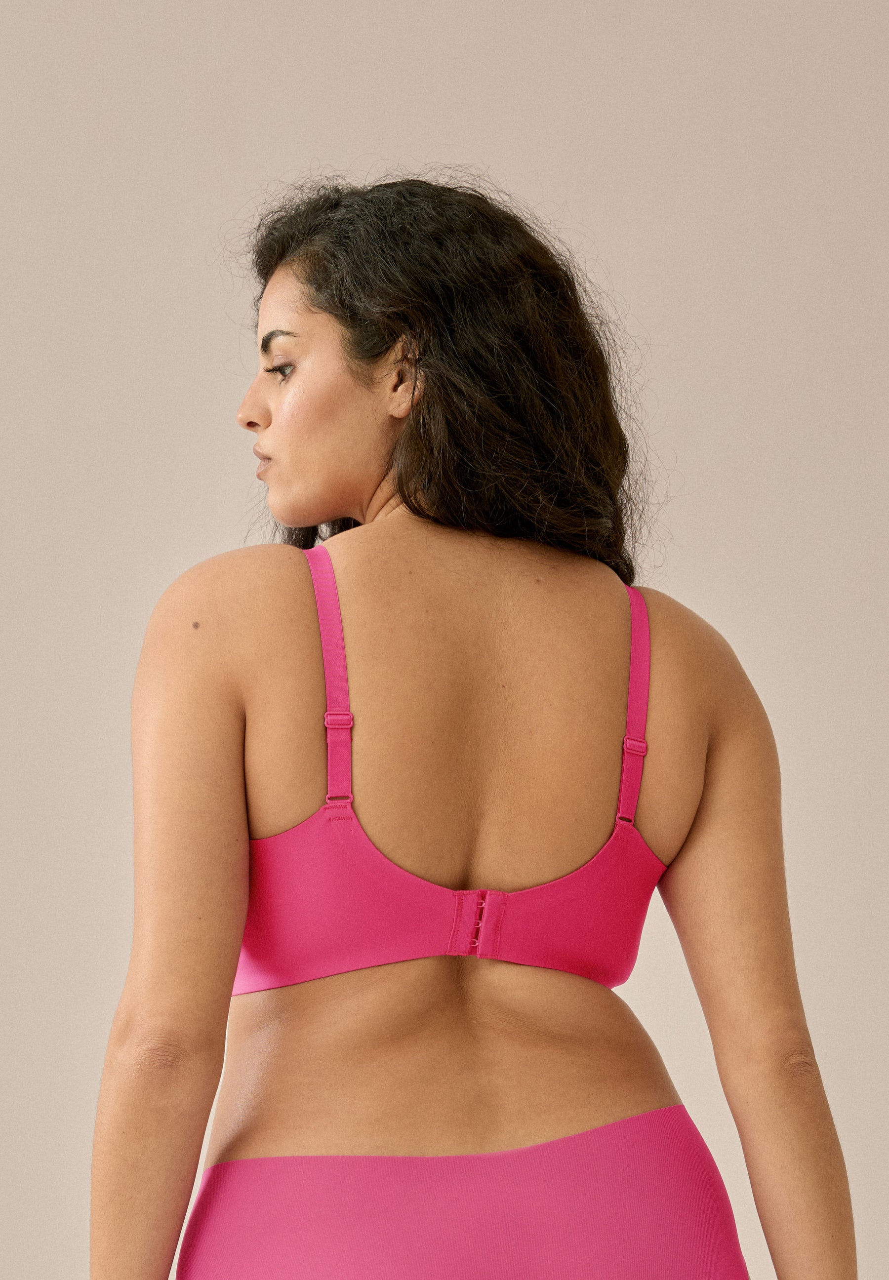 Soft Bra with Side-Smoothing Effect Light - Hot Pink