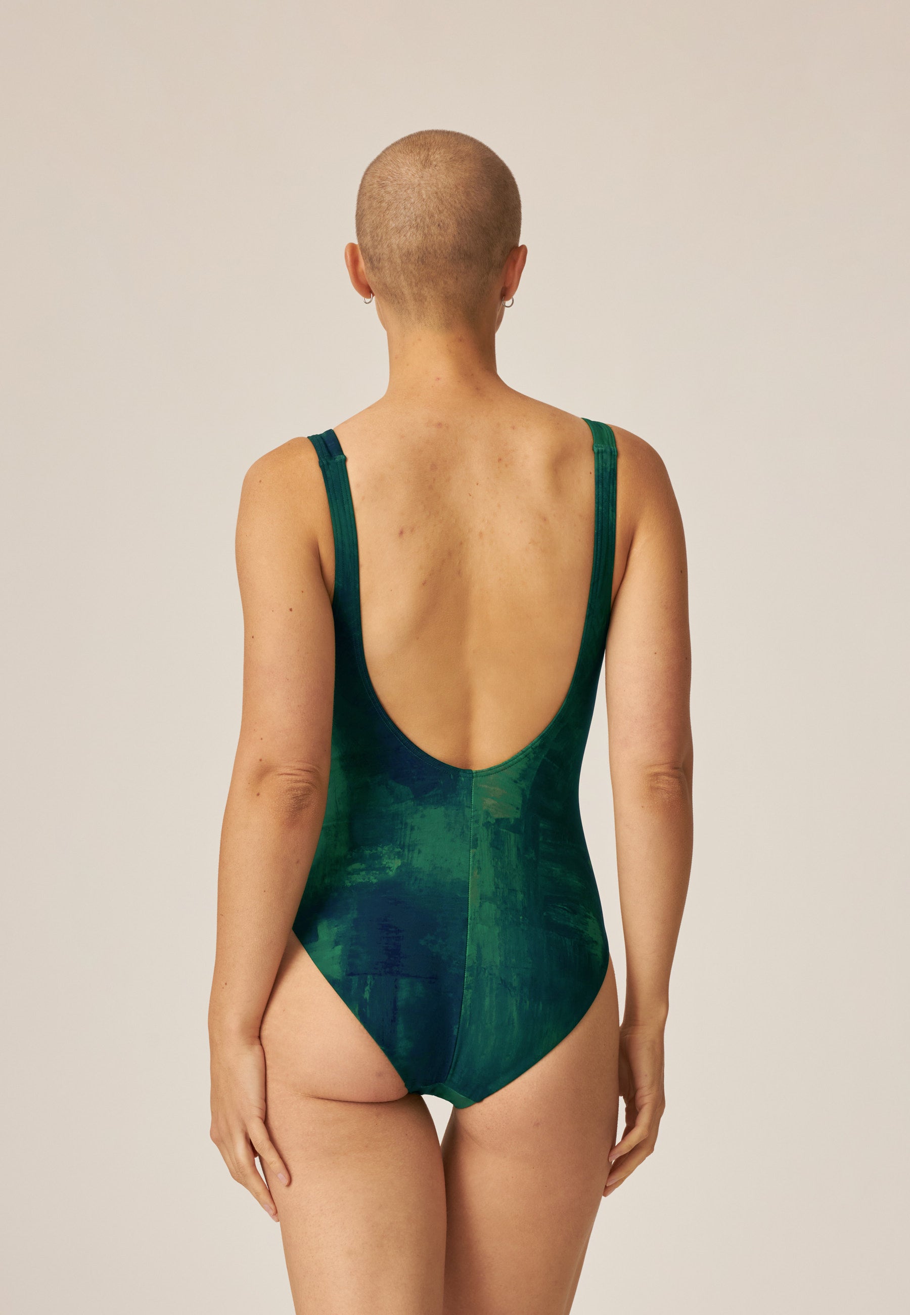 Swimsuit with cup - Small Escapes / Shinrin Yoku - Pine Green
