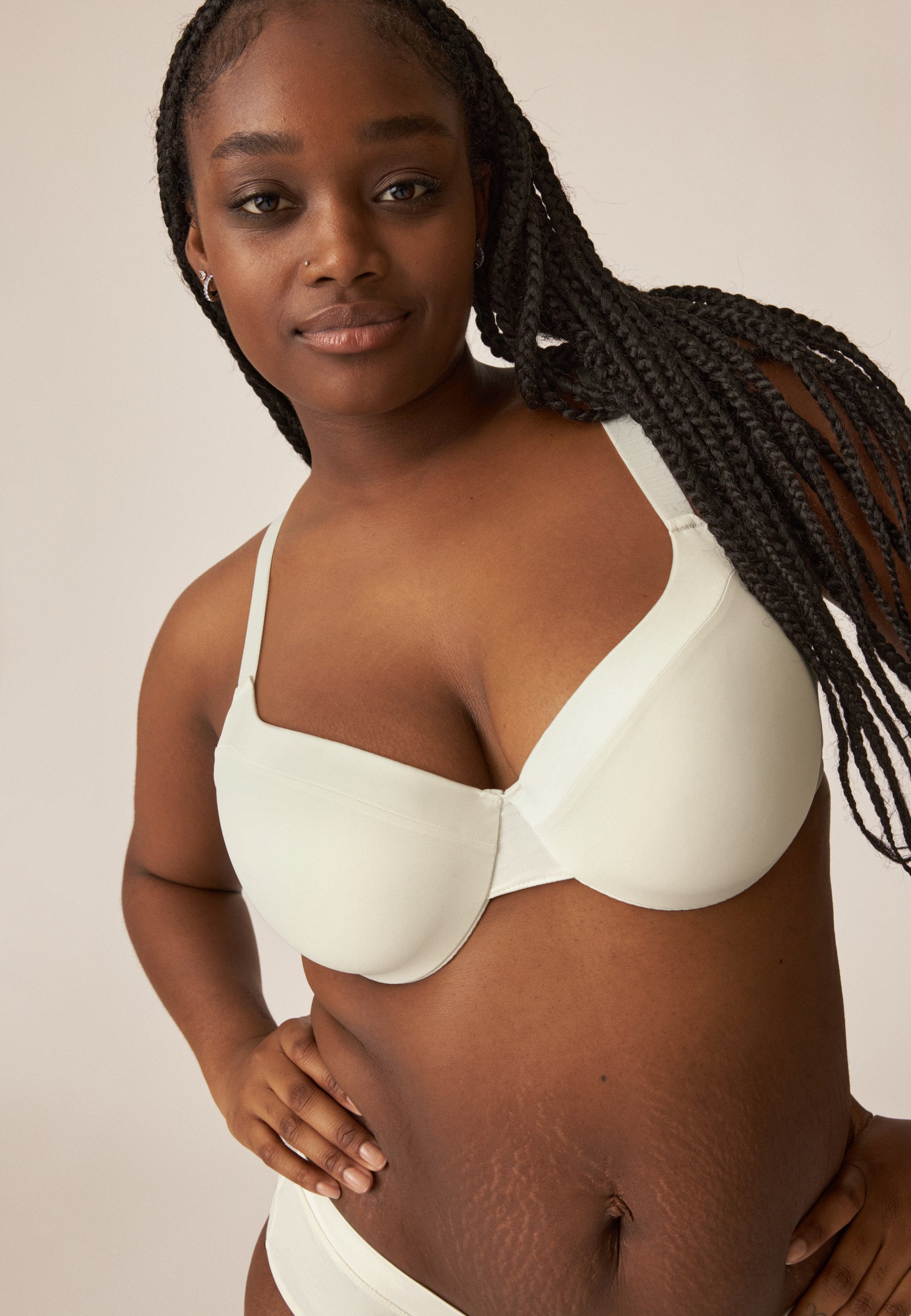 Underwired Bra with Shell - Ecru