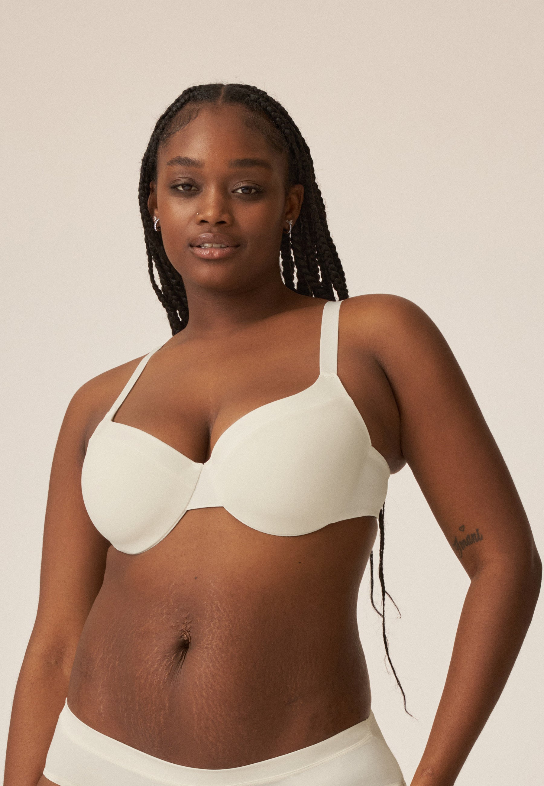 Underwired Bra with Shell - Ecru