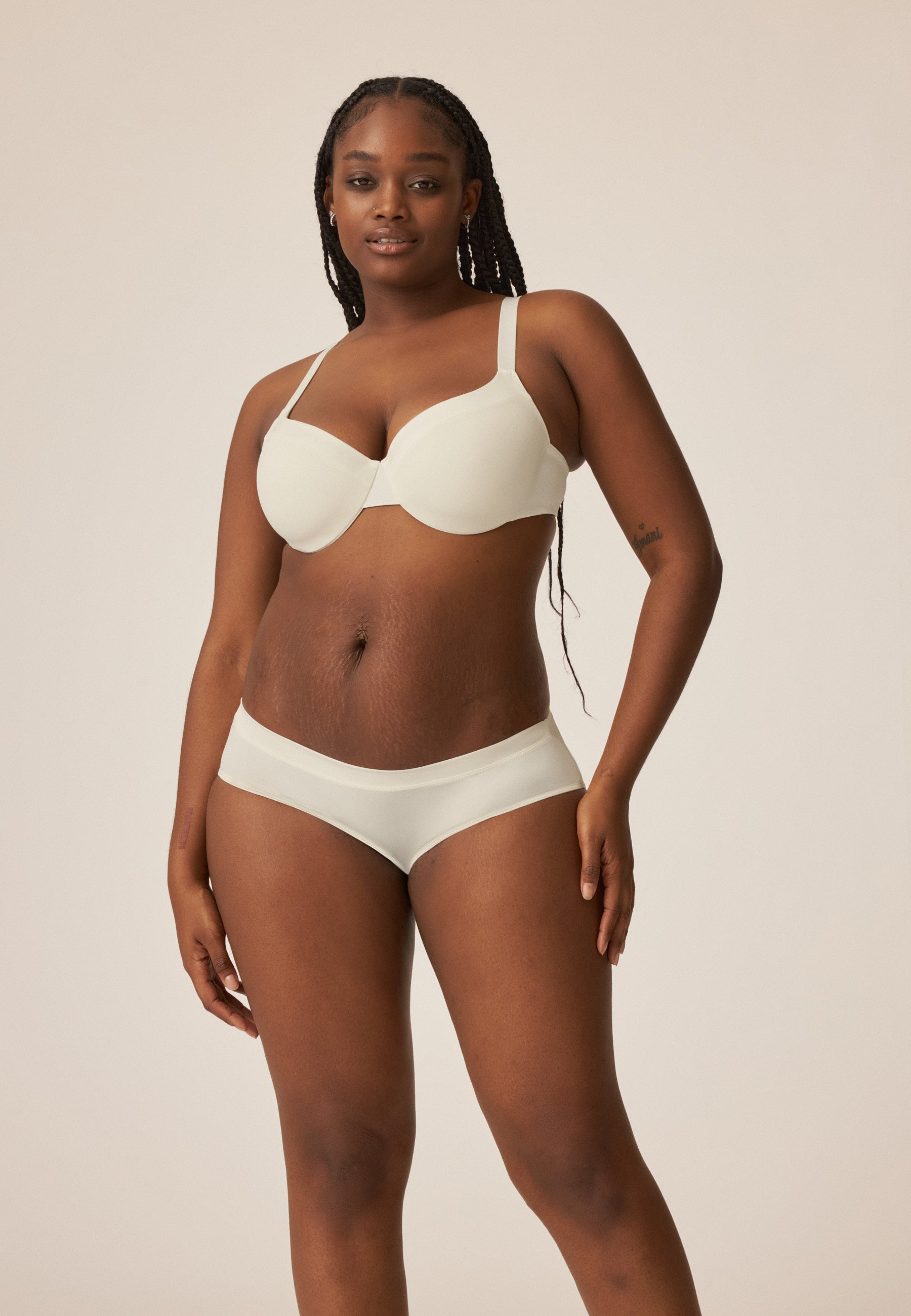 Underwired Bra with Shell - Ecru